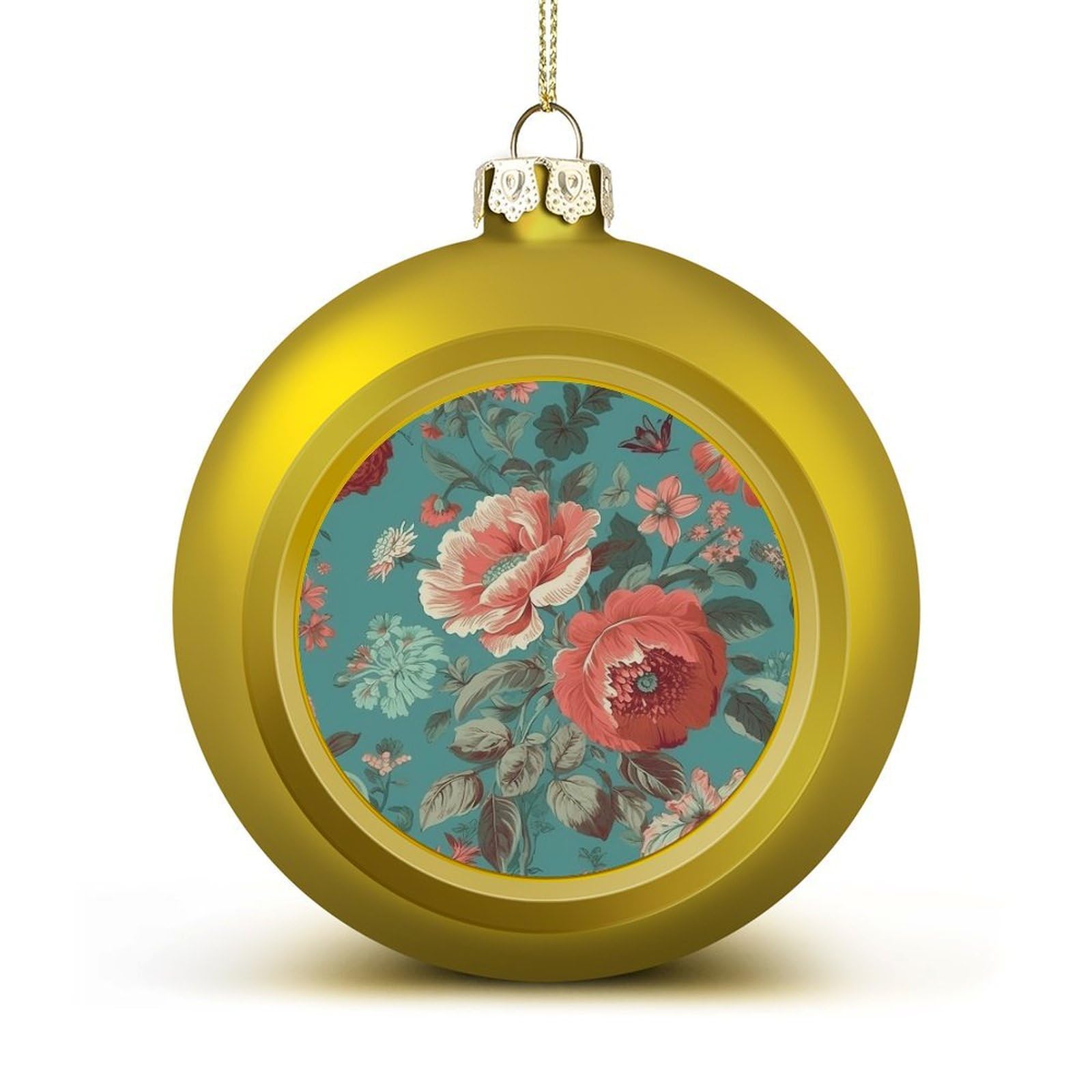 Pastoral Scenery Pattern Christmas Balls Ornaments for Xmas Christmas Tree 1.6" Hanging Shatterproof Xmas Balls Hanging Decor Pendants for Holiday Party Outdoor Indoor DIY Craft Supplies