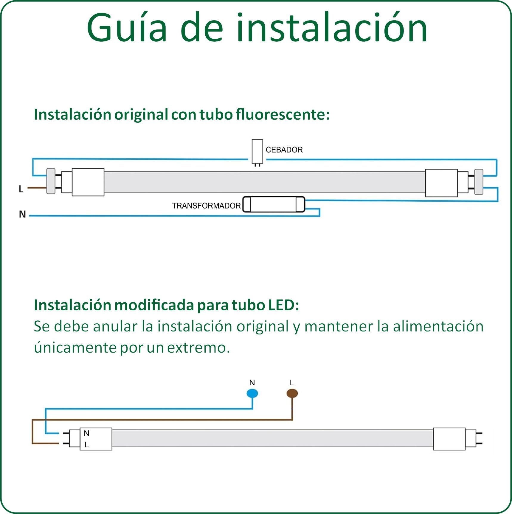 VZLED - Tubo fluorescente LED 60 cm T8 10W, Tubo LED 60cm, LED T8, Blanco Frío 6500ºk (Pack 25)