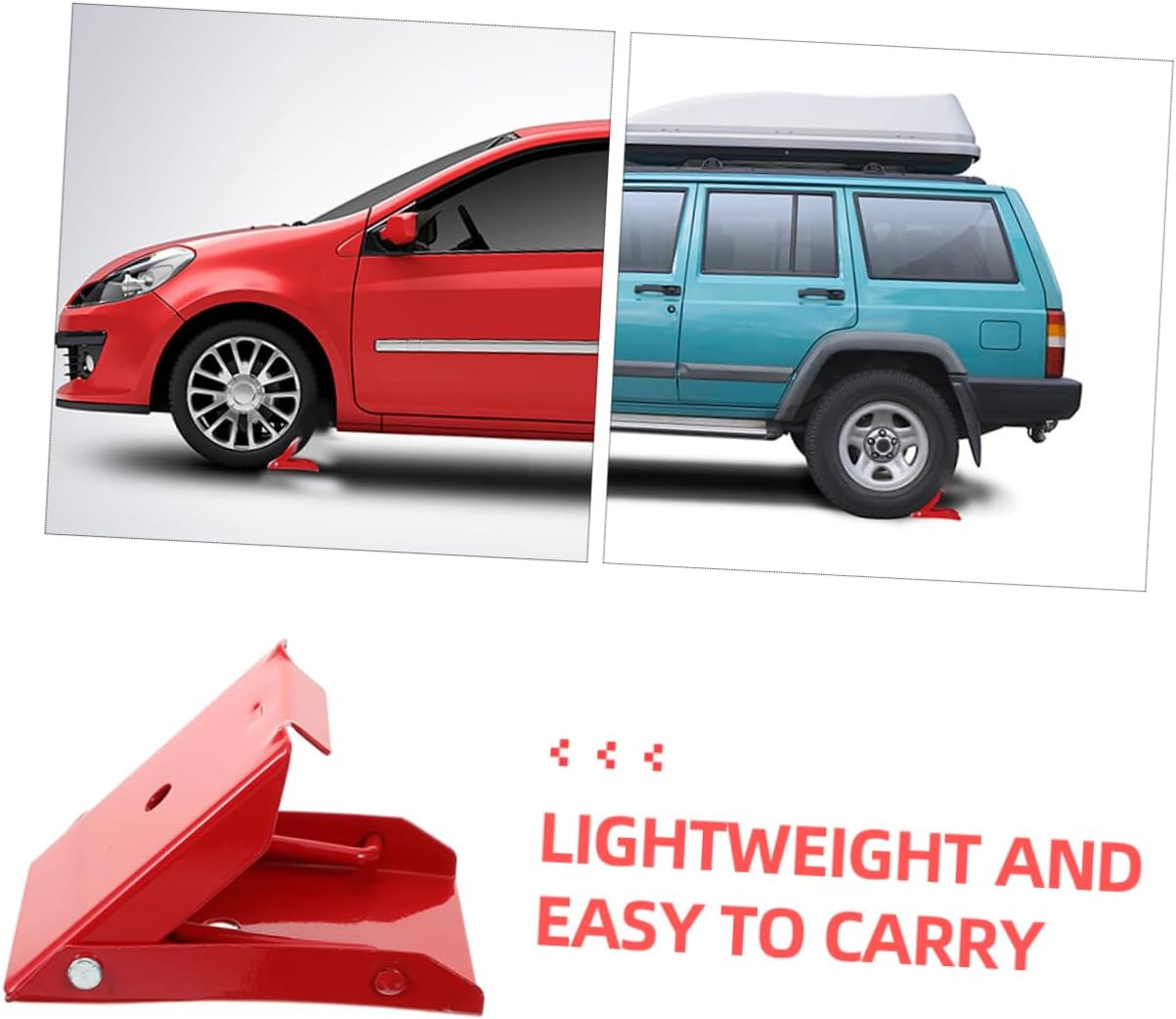 Truck Wheel Blocks 2pcs Anti-Slip Triangle Pad Wheel Chocks for Safety