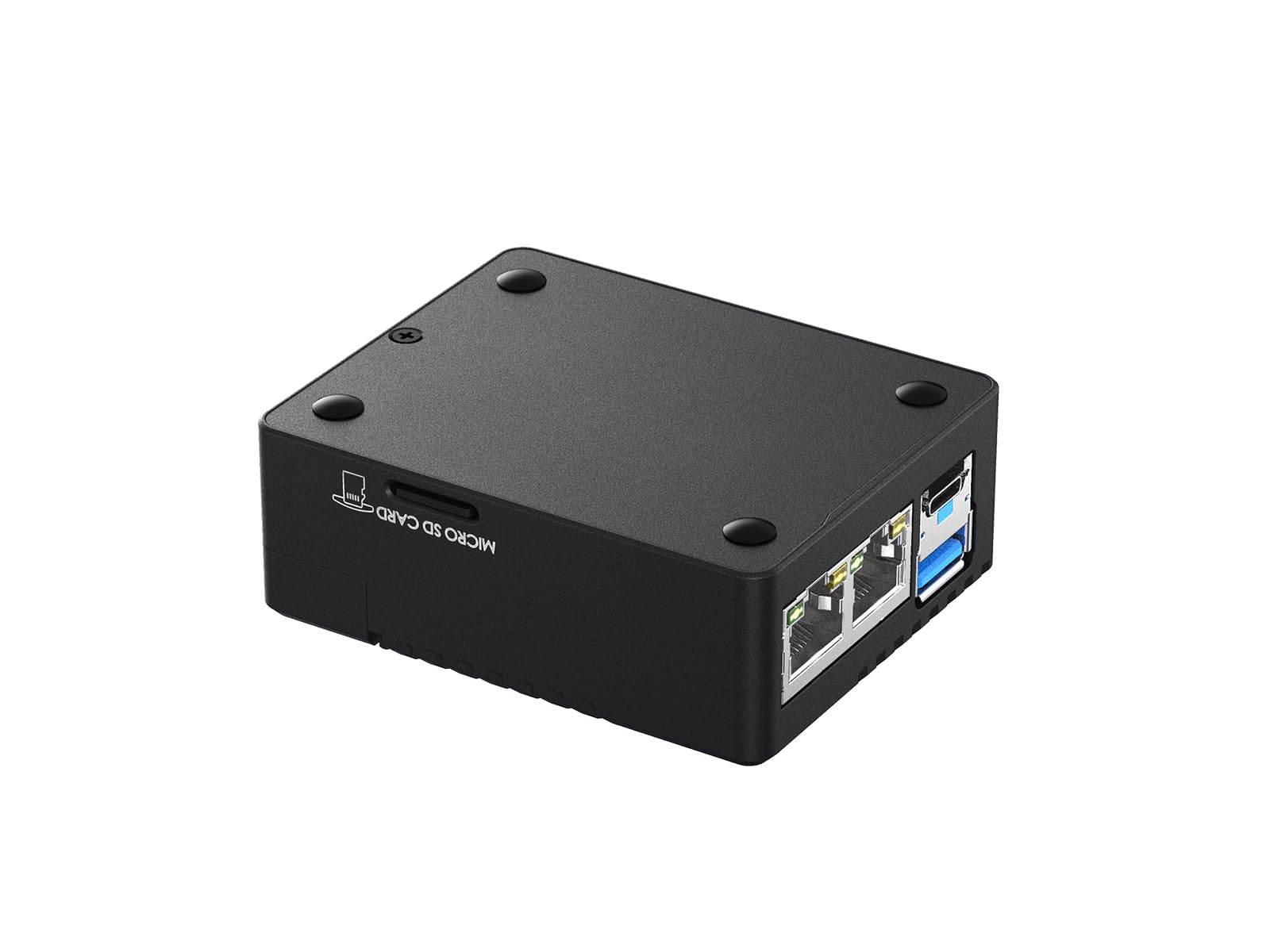 Waveshare Mini Dual Gigabit Ethernet Base Board, Mini-Computer Kit, Compatible with Raspberry Pi Compute Module 5 (NOT Included), for All Variants of CM5, Comes with Case and Power Supply