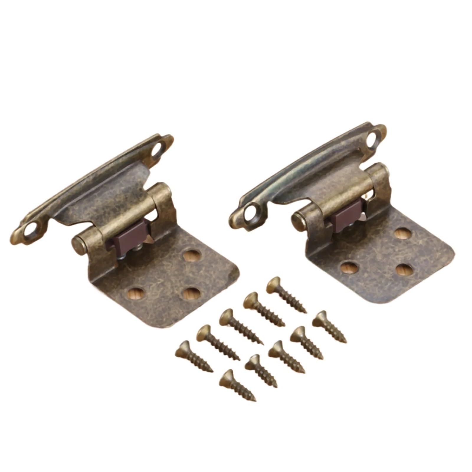 Kdhcvkz Antique Bronze 2Pcs Steel Cabinet Hinges With Screw Door Hinge(Antique Bronze)