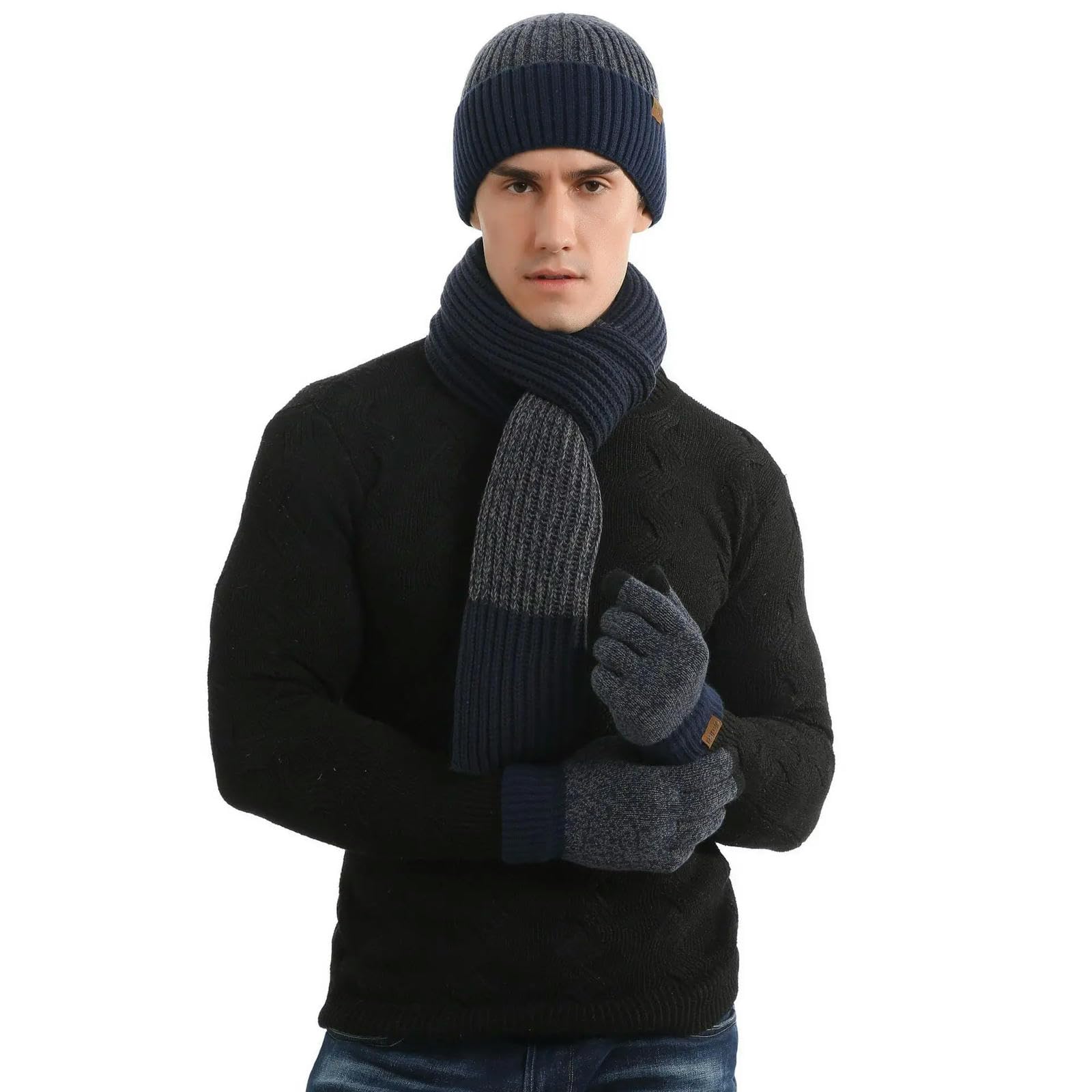 Schal Mütze Handschuh Set Herbst- Und Winter Im Freien Warme Hutschalhandschuhe Set Für Unisex Mode Bequemer Warmer Hut