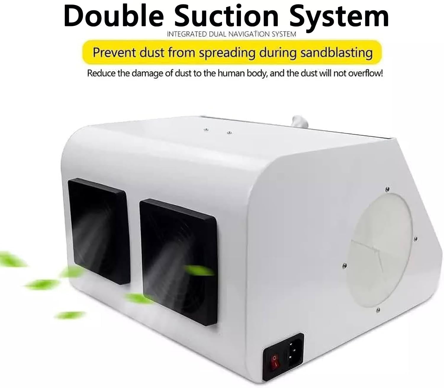 Aspiratore di Polvere per Laboratorio Odontotecnico, Protezione per Sabbiatura, Scatola per Lucidatura E Molatura da Laboratorio,con 2 Filtri