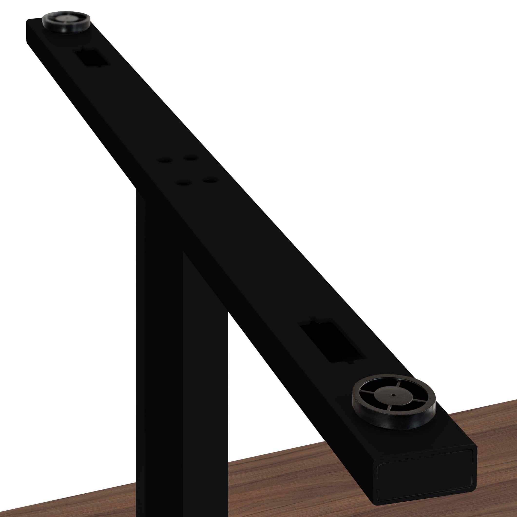 Weber Büro Easy Konferenztisch Bootsform 240 x 120 cm Nussbaum mit Elektrifizierung Besprechungstisch Tisch, Gestellfarbe:Schwarz