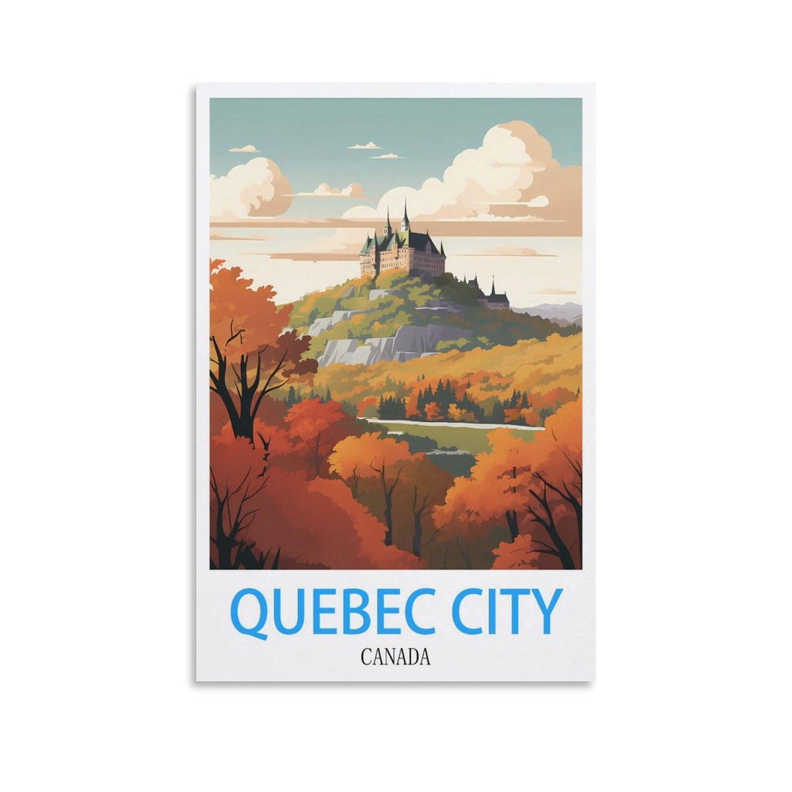 Vintage Metal Tin Sign Funny,Quebec City Canadas,Funny Retro Metal Wall Decor Decorative Tin Sign Art Plaque Poster for Home Kitchen Bar Club Decoration 30x40cm