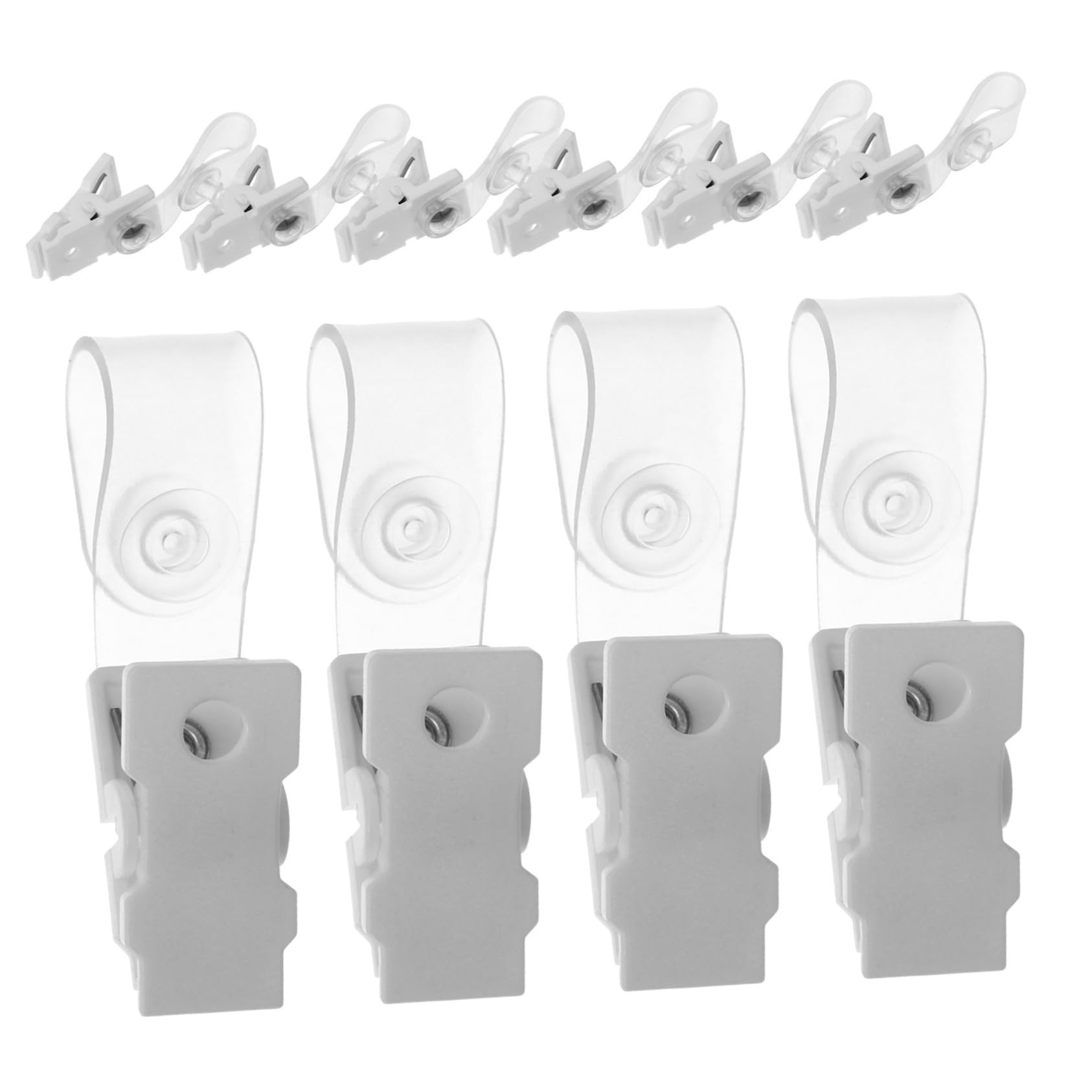 HOMSFOU Clip per Badge in Plastica Piccola, Porta Targhette Identificative Resistente, Set da 100 Pezzi, Clip per Tessere e Carte D’identità, Accessorio Ufficio e Lavoro