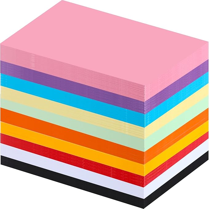 Harloon 500 Sheets Colored Construction Paper Bulk