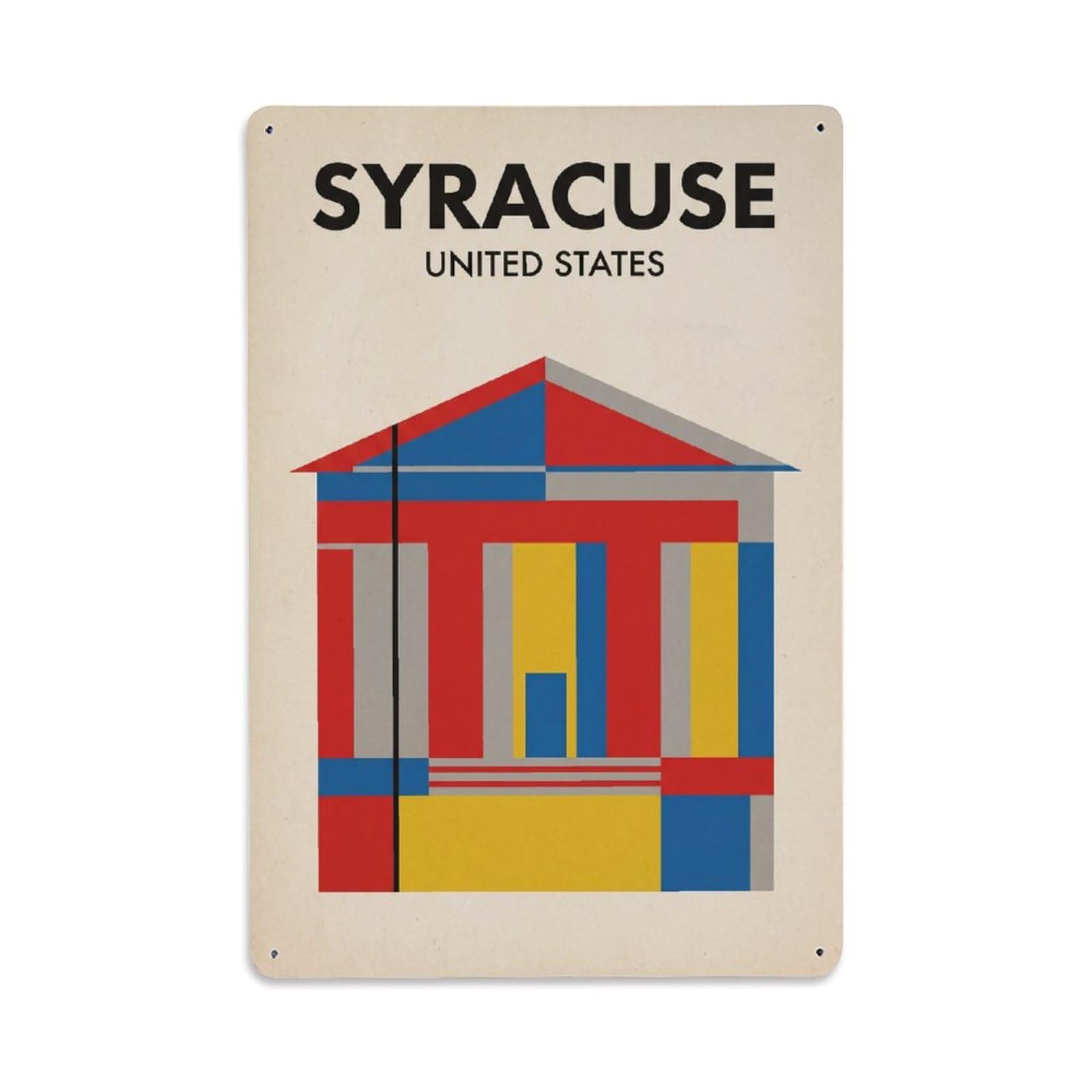 Xanthor Style Retro Usa Syracuse Travel Metal Tin Sign