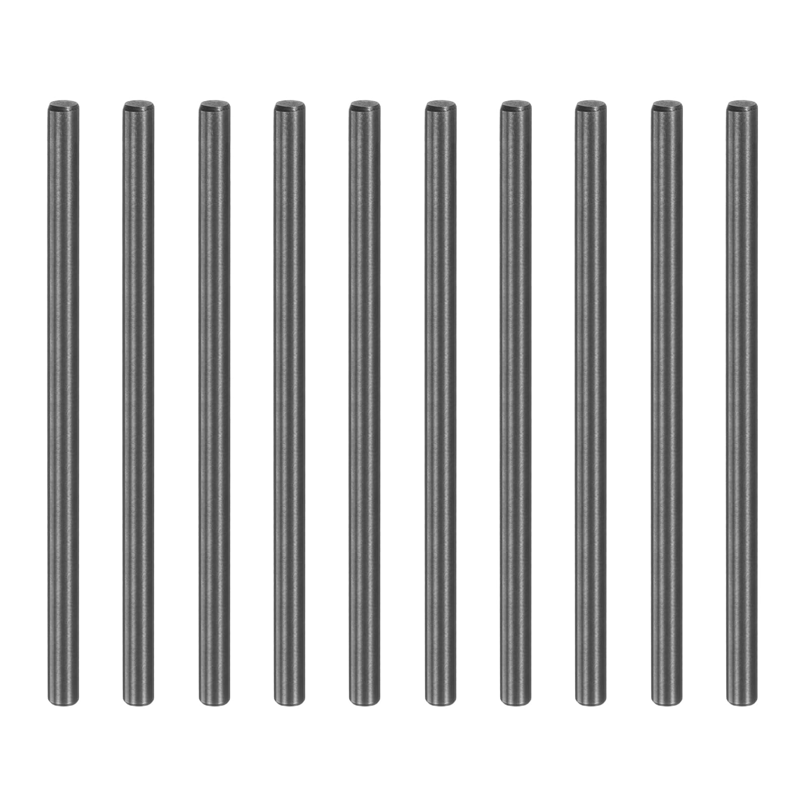 sourcing map 10Pcs 3mm x 55mm Dowel Pins, 304 Stainless Steel Cylindrical Shelf Support Pegs Chamfered End Pin Rod Fasten Elements Metal Shelf Pegs, Black