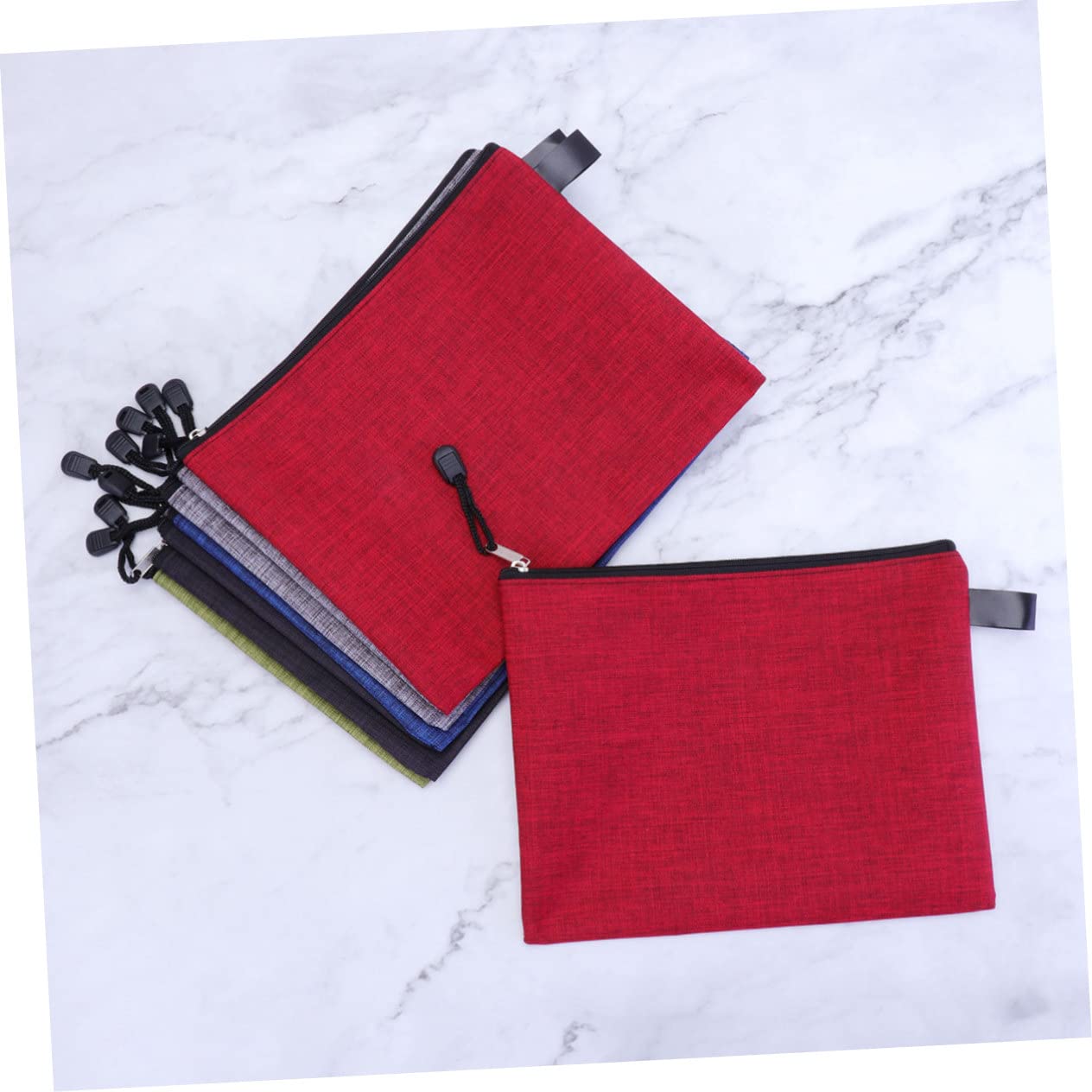 DOITOOL 10pezzi Borsa Per Cancelleria in Oxford Cerniera Borsa Portadocumenti Per Ufficio Pratica e Portatile Resistente e Durevole
