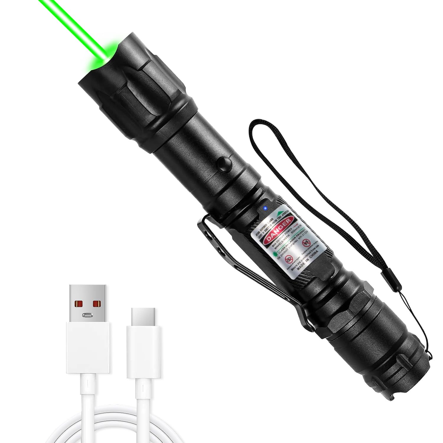 MIPREZT [Professional] Rechargeable Green Line Light Flashlight Long Distance Range for TV/LED/LCD Screens Tactical Flashlights Presentation Office/Outdoors/Astronomic/Construction [003]