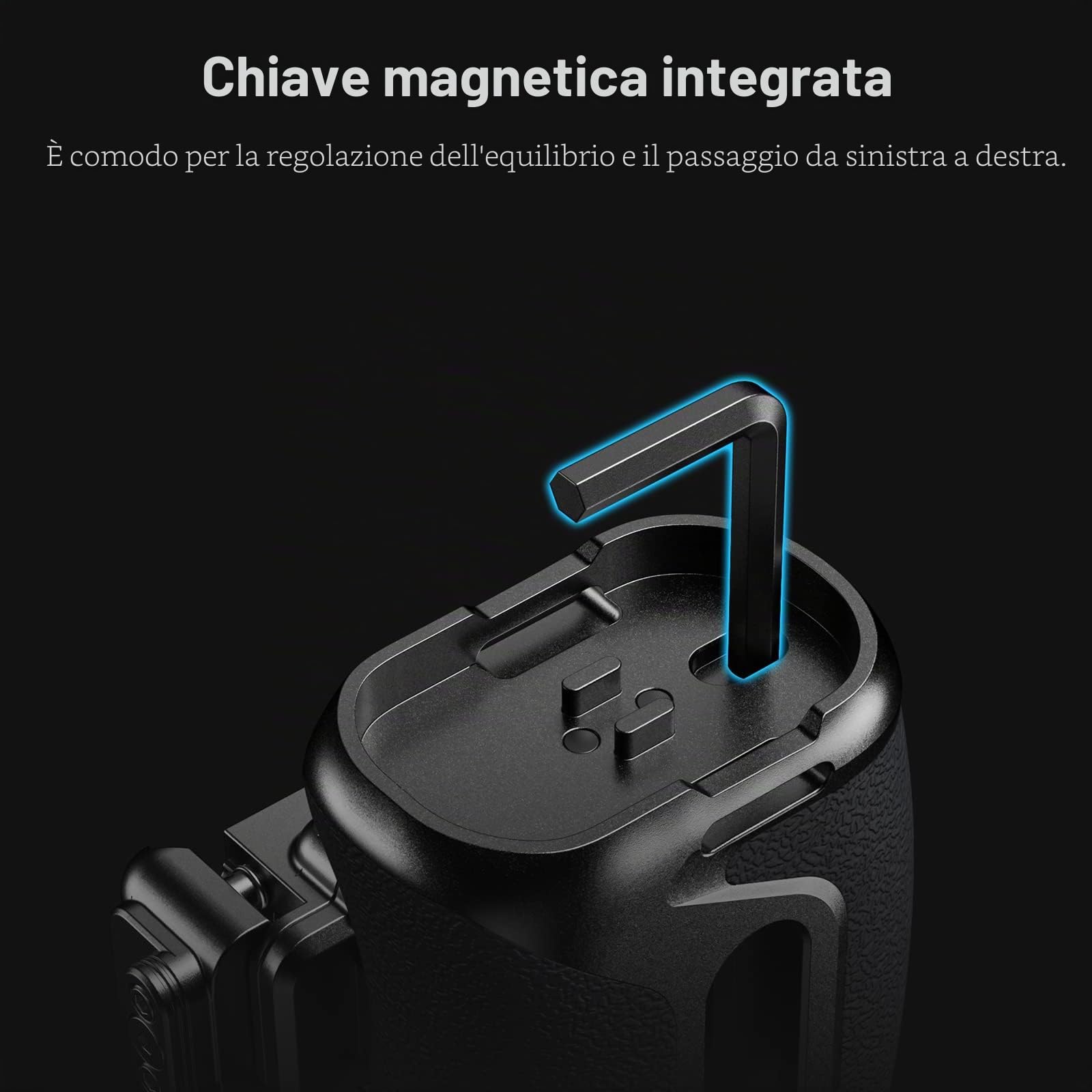 SMALLRIG Maniglia Laterale NATO a Scatto, Design a Blocco Rapido, Regolabile Su/Giù, con Supporto per Scarpa Fredda Integrato, Foro Filettato, Foro per Cinturino da Polso - 4017