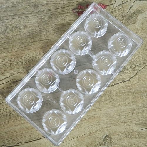 Miniatura 2 de Grainrain Moldes de chocolate de plástico Moldes de caramelo de flores Moldes de policarbonato de plástico Moldes de chocolate transparente duro DIY