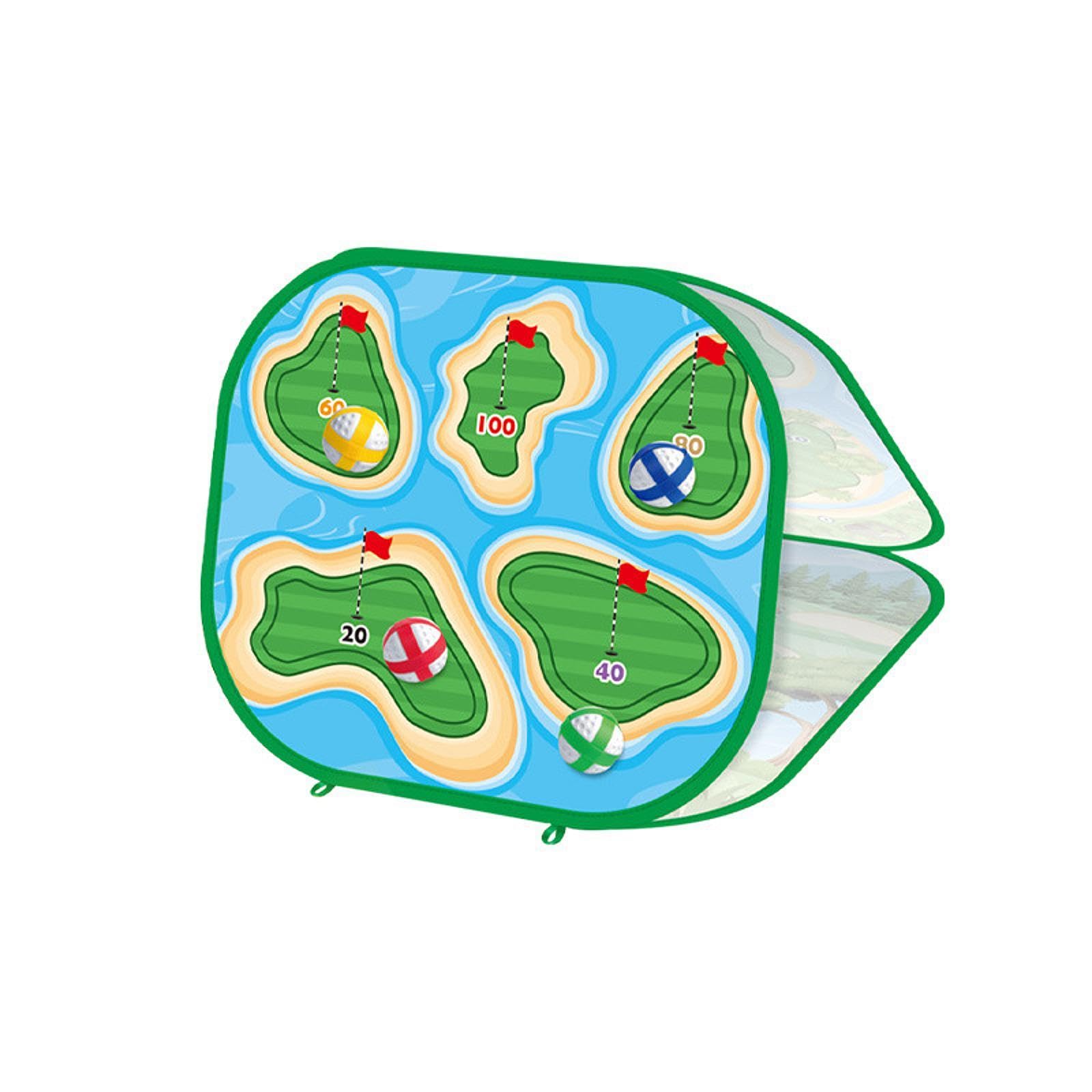 Juguetes de Golf para Niños, Juguetes para Exteriores, Juego de Práctica de Golf con Pelotas Adhesivas, Plegable para Cumpleaños de Niños de 3, 4, 5 Y