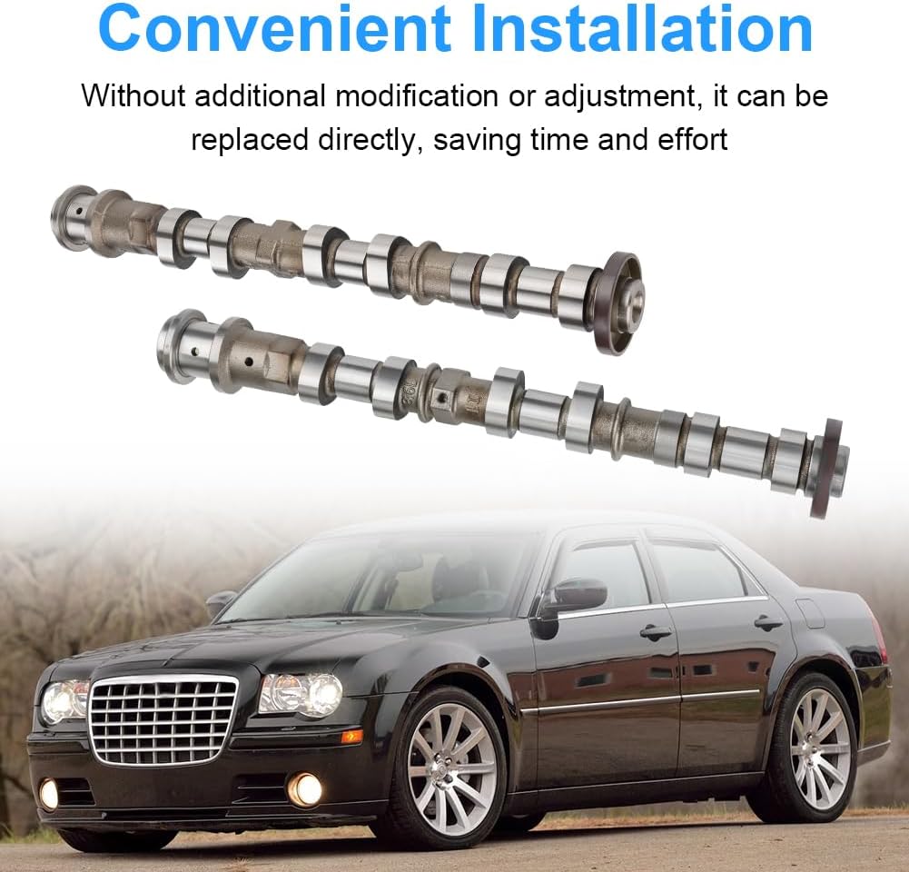 Left Side Exhaust & Intake Camshaft Compatible with Jeep Grand Cherokee Wrangler Dodge Grand Caravan Chrysler Ram ProMaster 3.6L V6 Replacement for 5184377AG 5184377AH 5184379AG 5184379AH