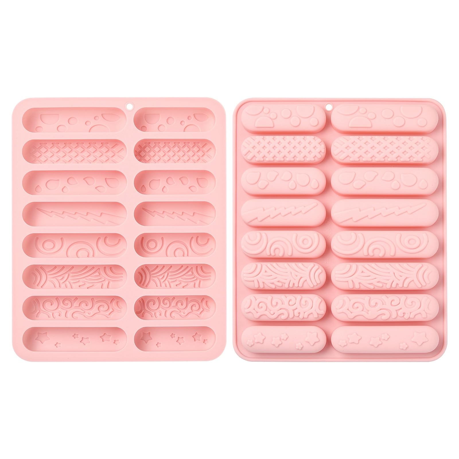 2 Moules en Silicone en Forme de Bande de 203 X 162 X 16 Mm