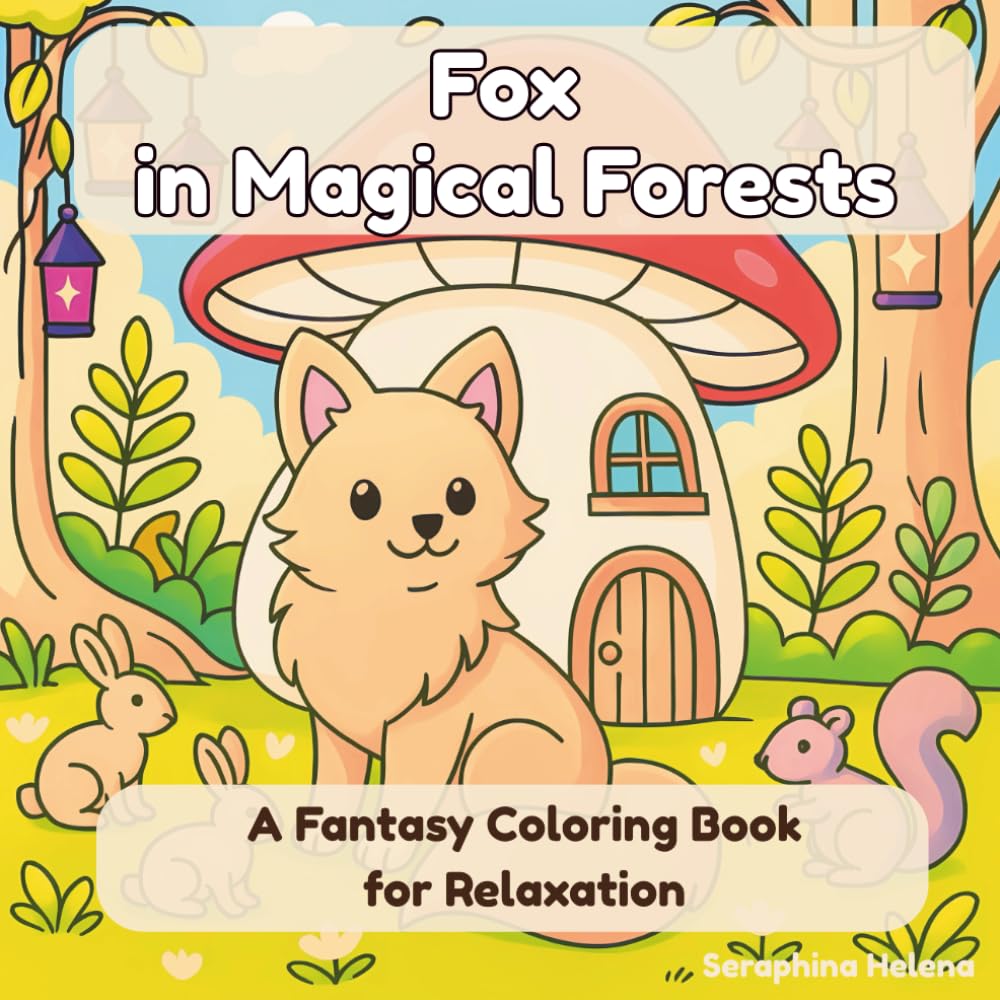 Fox in Magical Forests – A Fantasy Coloring Book for Relaxation: Whimsical and Mystical Foxes in Enchanted Forest Scenes for Creativity and Stress Relief