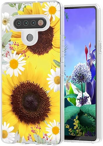 Funda de teléfono para LG K51, para LG Reflect Case, para LG Q51 funda para niñas y mujeres, suave TPU transparente a prueba de golpes funda