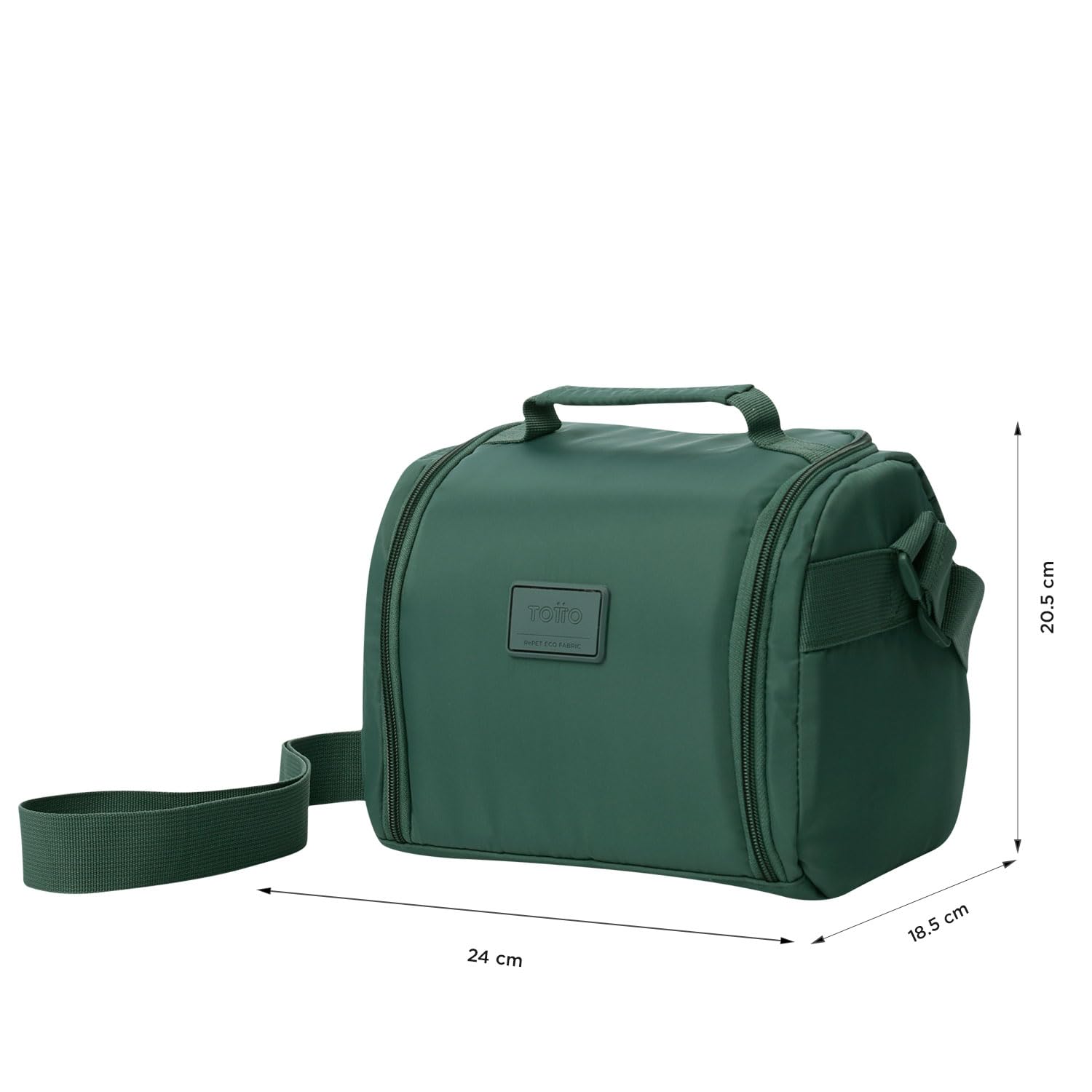 TOTTO - Bolsa Térmica Porta Alimentos 9 L, Modelo Tracer 2, Bolsa Comida Trabajo, Apertura 180º, Asa de Mano, Correa Ajustable, Pasador para Mochila con Ruedas, Fácil de Limpiar, Estampado Silver Pine
