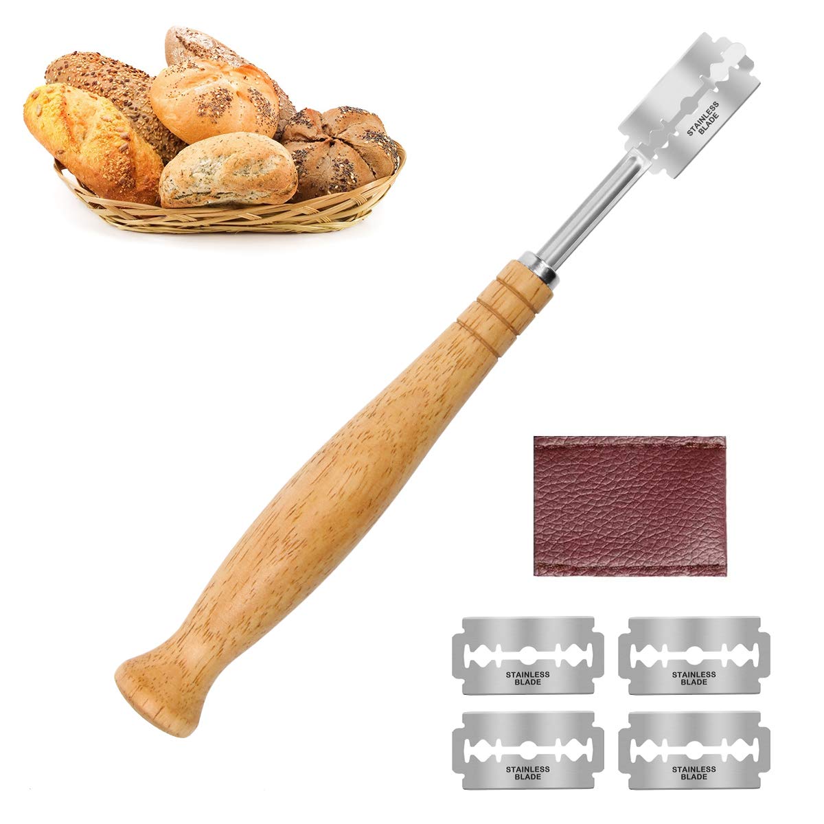 Buy 9.5Inch Bread Lame with 5 Blades Replacement, CoiTek Dough Scoring