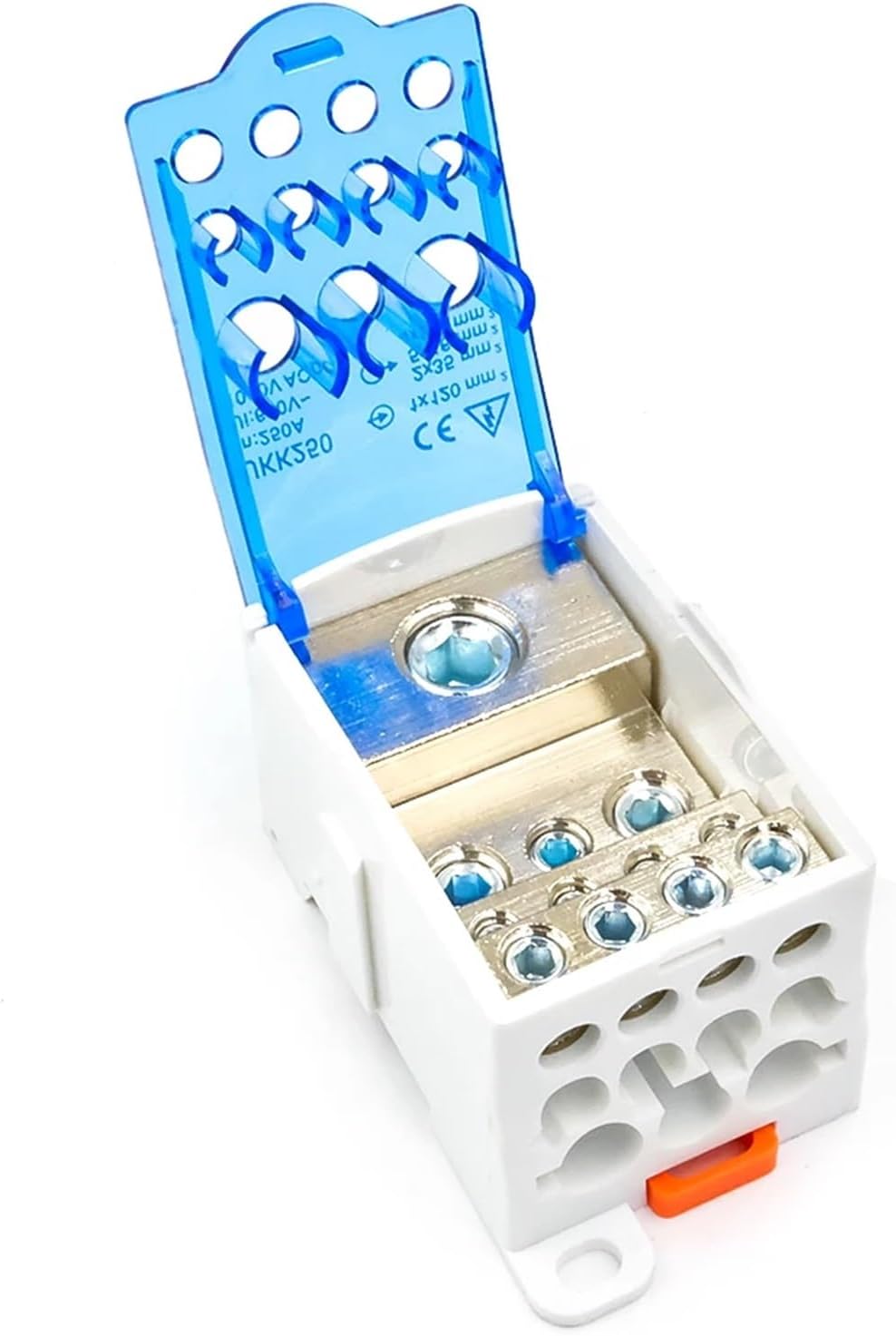 1pcs UKK-250A Power Distribution Block High-Current Terminal 250A Secure DIN Rail Connection Conductor