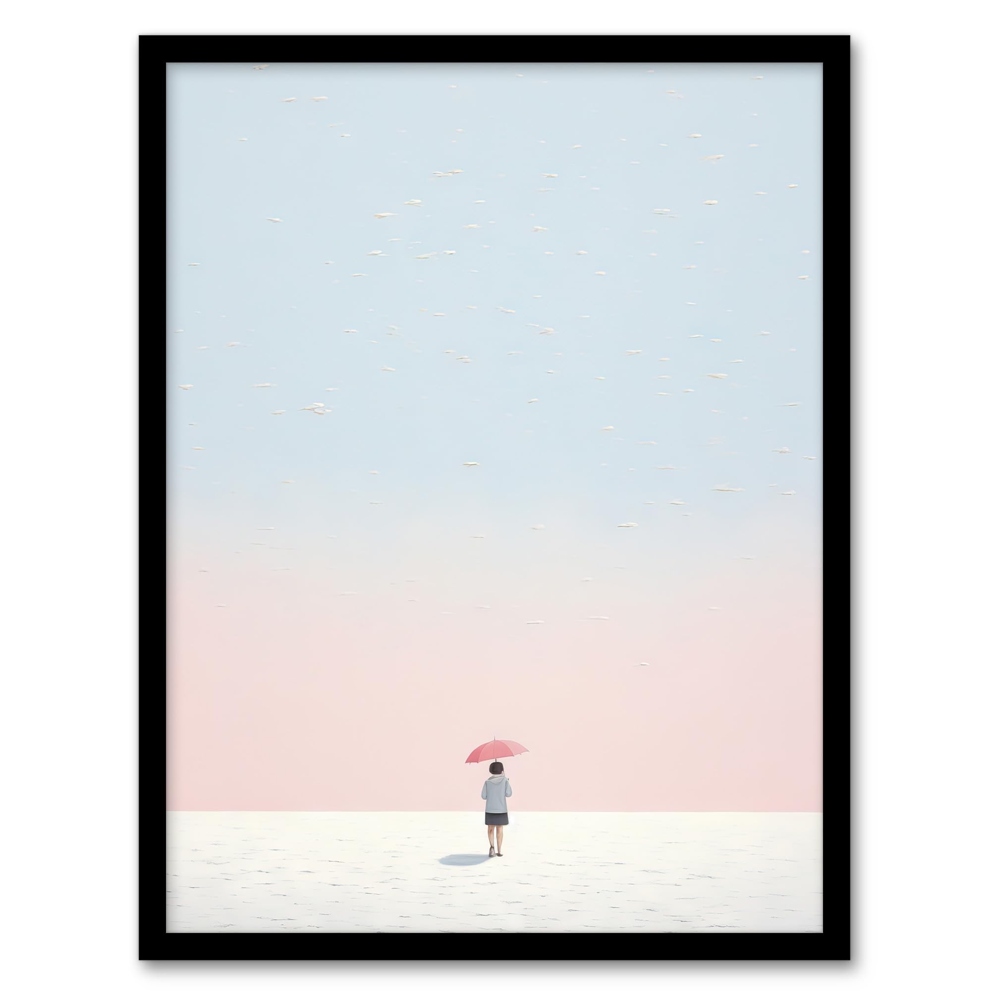 Artery8 Alone No 2 By Amy Denver Minimalist Soft Pastel Simple Summer Sun Minimalism Simple Modern Artwork Artwork Framed Wall Art Print 18X24 Inch