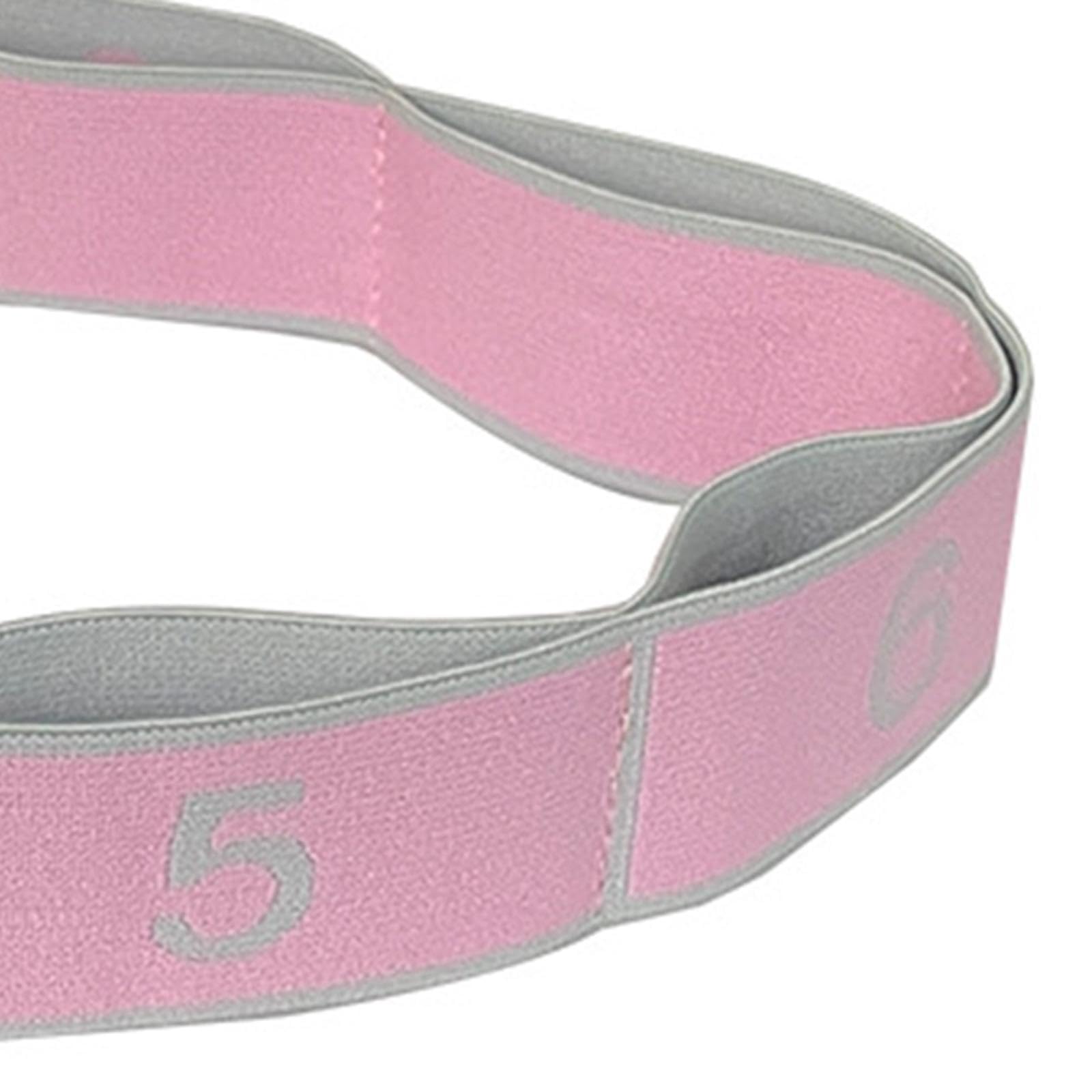 8 Segment Yoga Stretch Strap Elastic Strap for Upper Lower Body Leg Shoulder Pink|Sporting Goods |Resistance Trainers-image-11