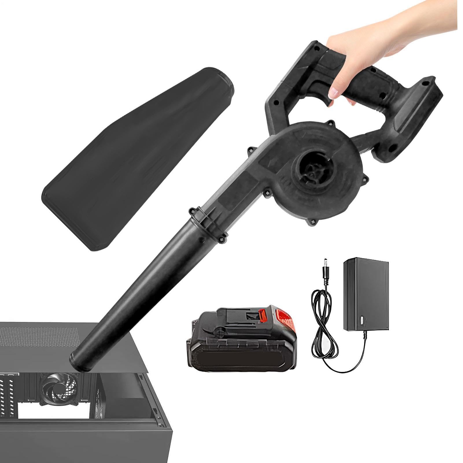 Soplador de Hojas Eléctrica Portátil Potente | Soplador de Hojas Ligero para Jardín para Patio Exterior Terraza Césped Hogar Coche Taller
