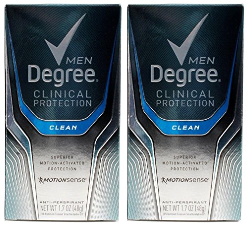 Degree Men Clinical Antiperspirant, Clean, 1.7 Ounce (Pack of 2)