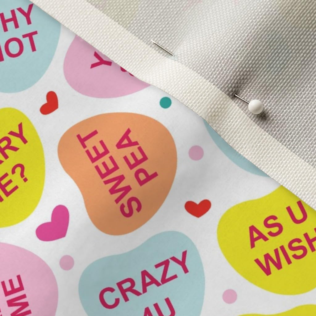 Spoonflower Fabric - Aloha Hearts Love Valentine Valentines Day Letters Candy Printed on Upholstery Velvet Fabric Fat Quarter - Upholstery Home Decor Bottomweight Apparel