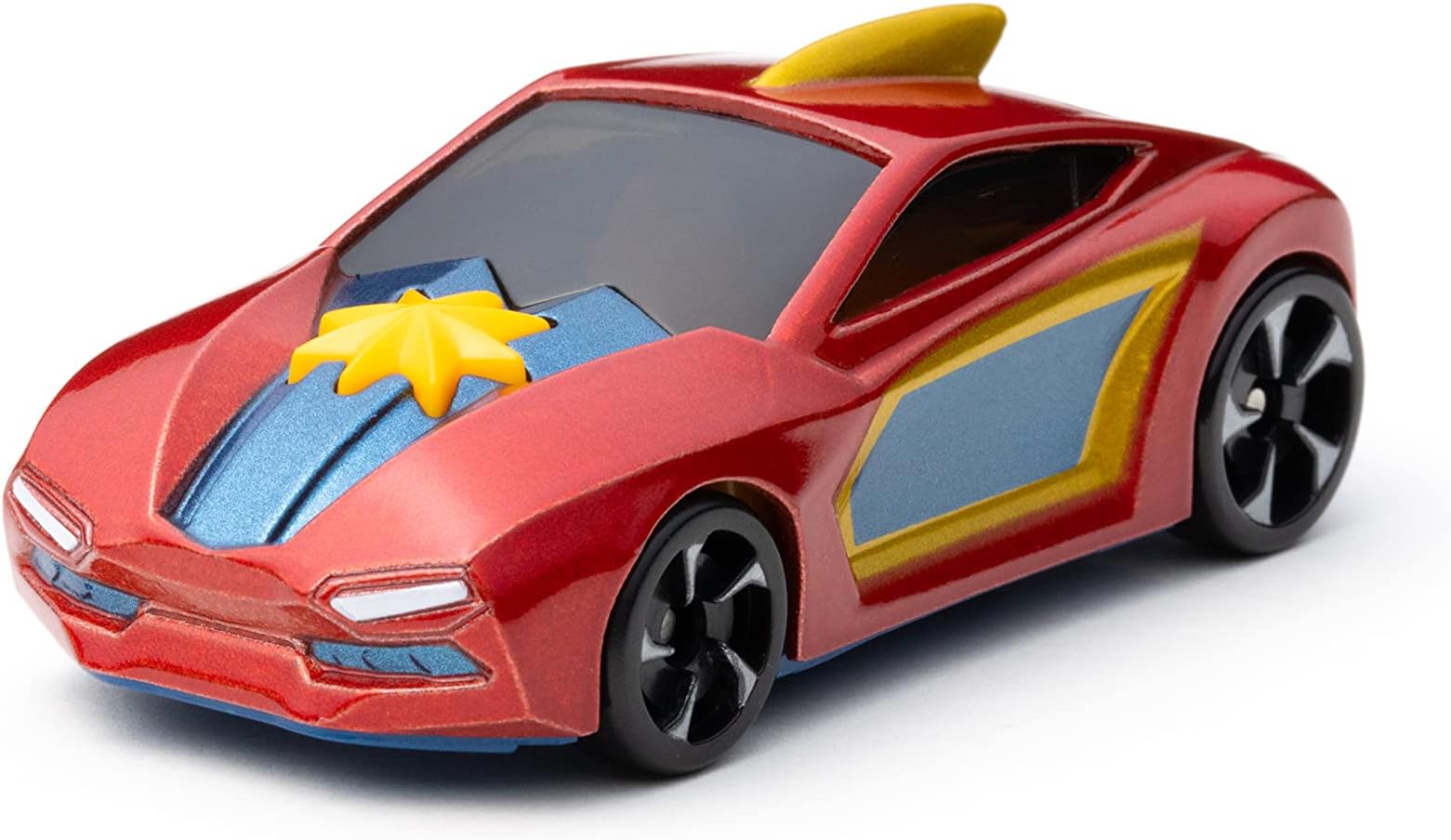 DisneyMarvel Die-Cast Racing Go Collection: Racing Original Captain Marvel Vehicle, 1:64 Scale Die-Cast Car