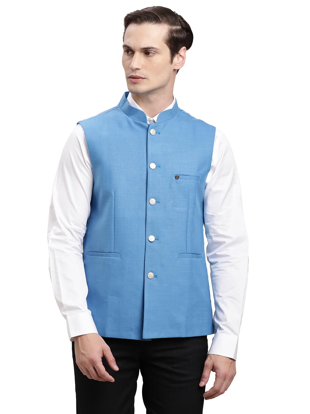 turtle Men Polycotton Solid Formal Nehru Jacket||Men's Ethnic Jacket-picture-15