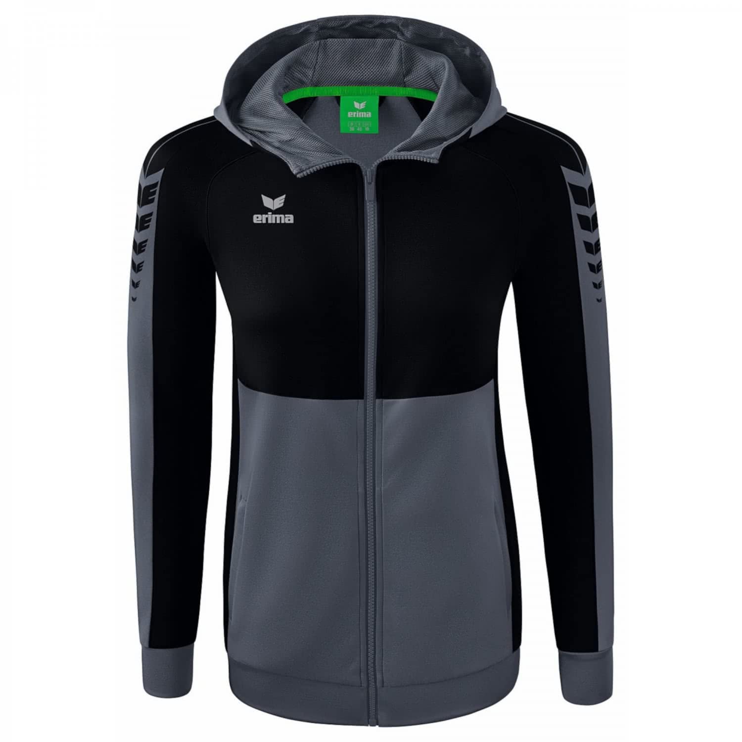 Erima Women's Six Wings Training Jacket with Hood, Slate Grey, 38