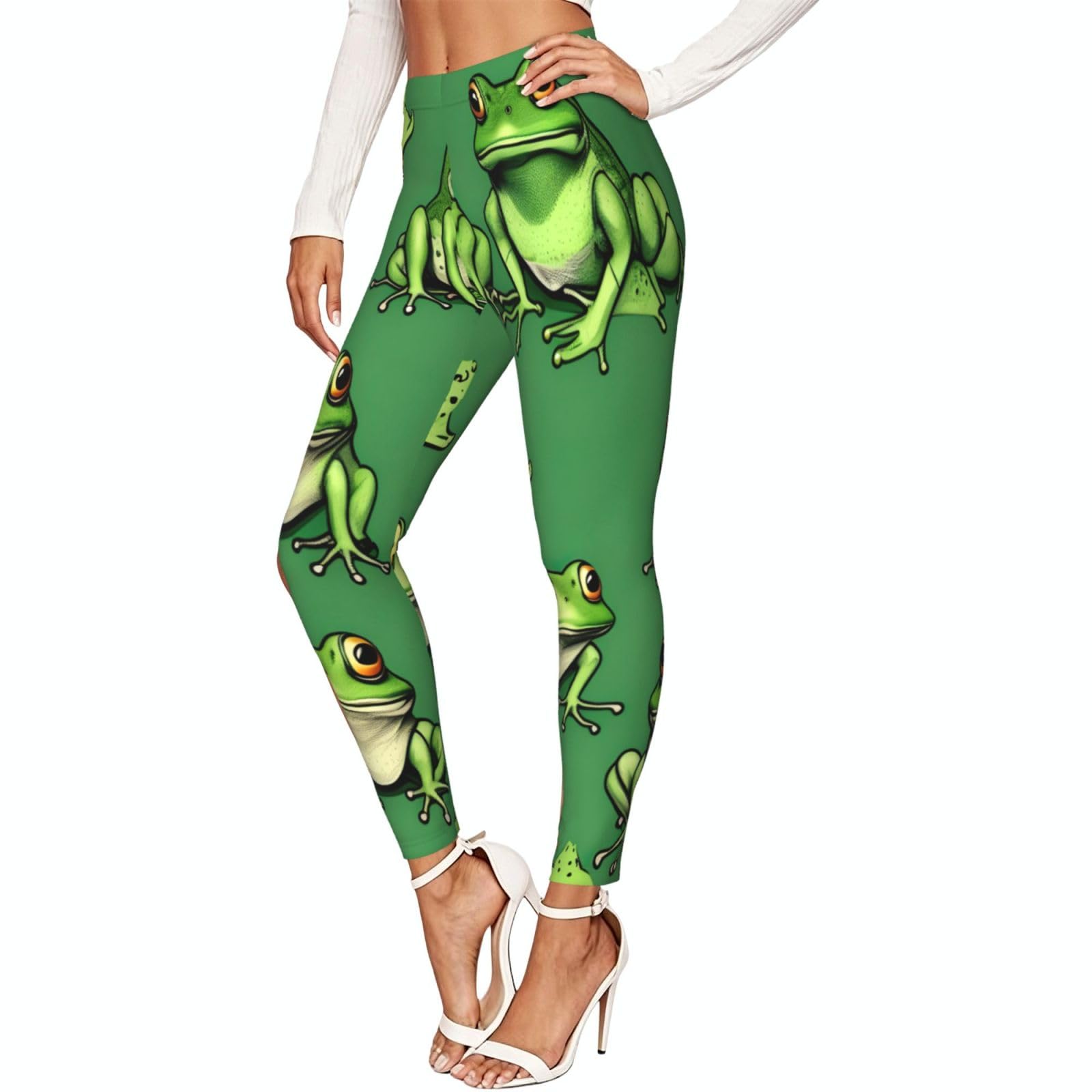 Mallas de ranas verdes sin transparencias leggings elasticos comodos de mujer 8