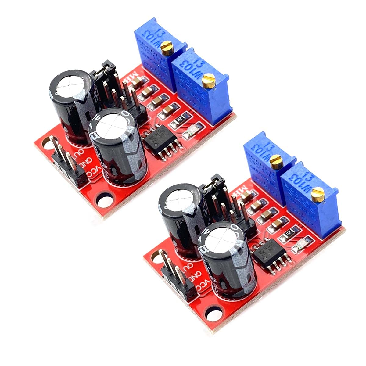 KIRO&SEEU 2PCS DC5-15V 4.2V V-PP to 11.4V V-PP NE555 Pulse Frequency Duty Cycle Adjustable Generator Module Square Wave Rectangular Wave Signal Generator
