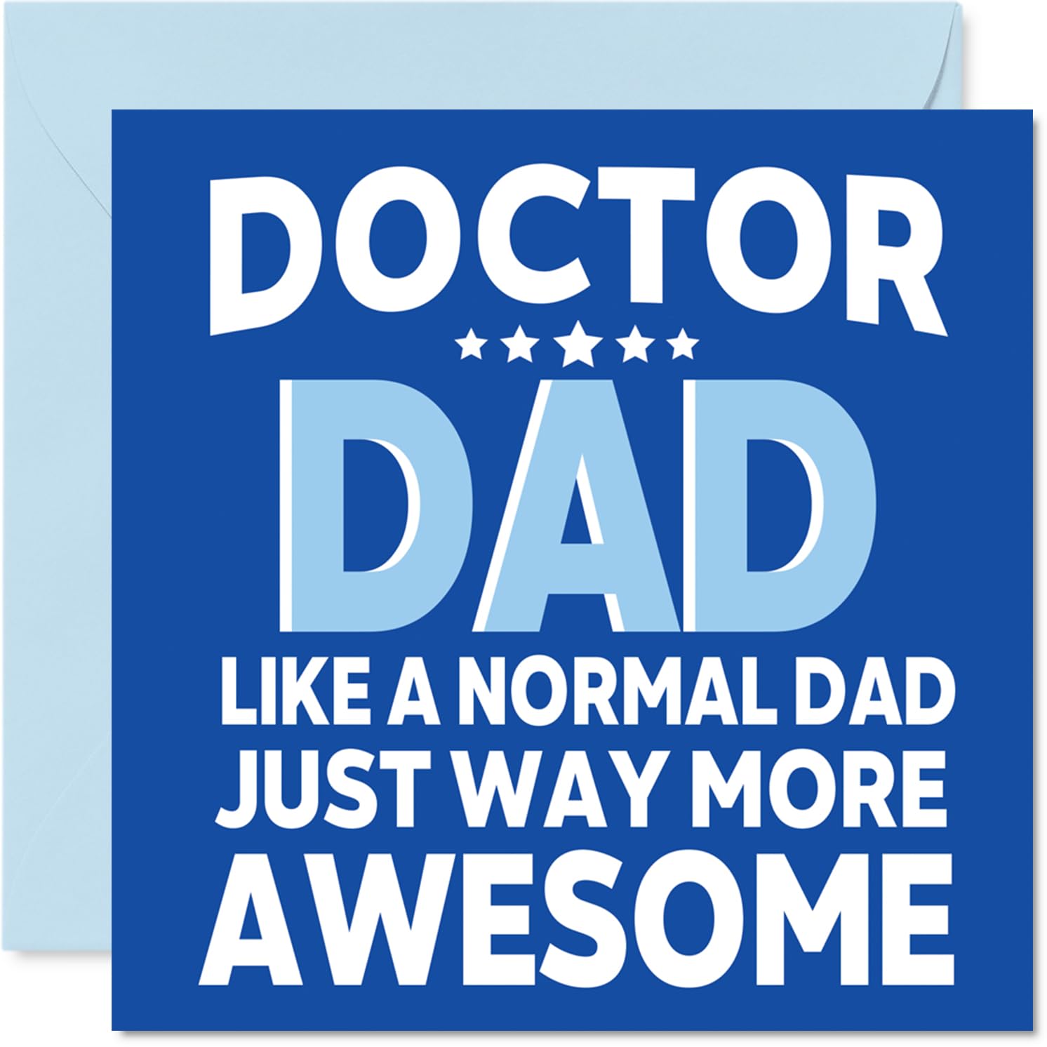 Dad Birthday Card - Awesome Doctor Dad - Happy Birthday Card from Son Daughter, 145mm Doctor Parent Bday Greeting Cards