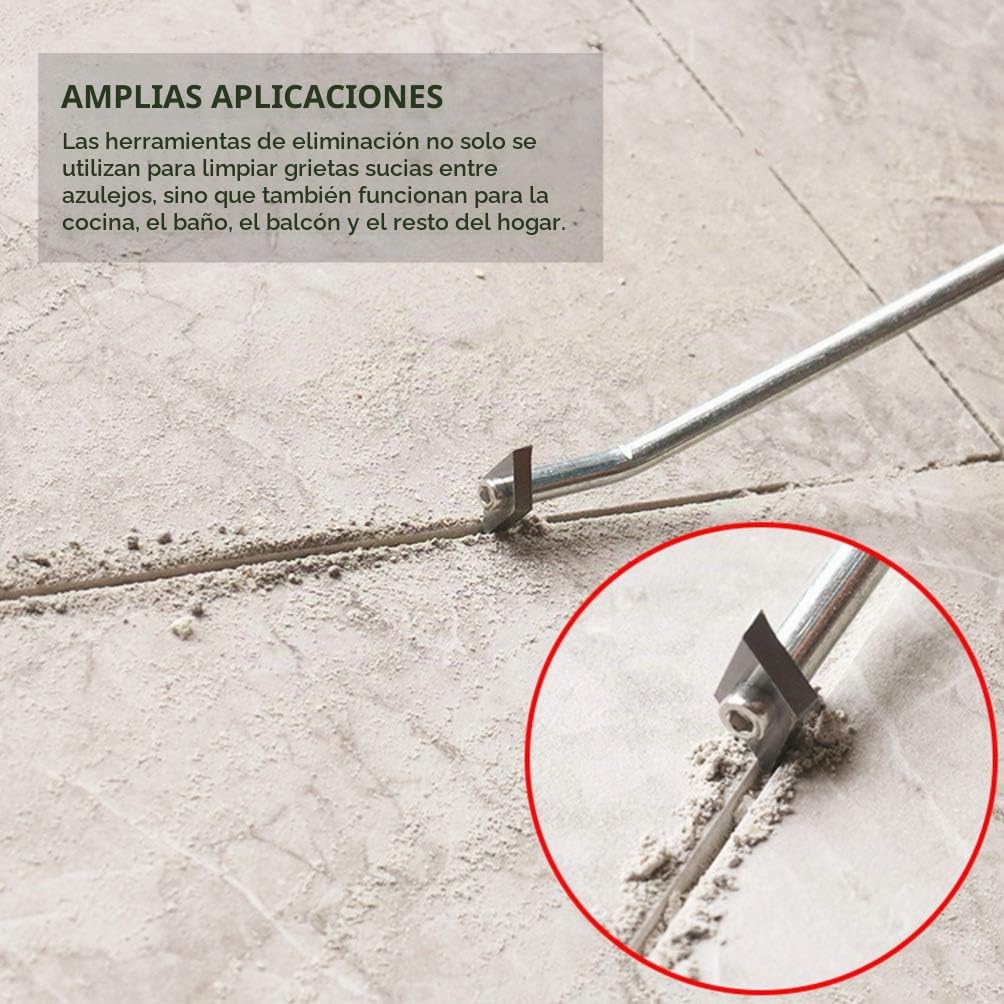 ibasenice Herramienta de Eliminación de Lechada - Limpiador de Juntas de Baldosas - Herramienta de Extracción de Calafateo Fácil de Quitar Y sin Arañazos para La Esquina de Juntas de