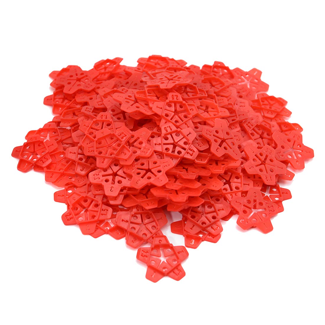 Wailicop Tile Leveling System Clips 50 pcs Level Wedges Universal DIY Tiles Spacers For Ceramic Floor Wall Carrelage Locator Construction Tools and Stone Installation