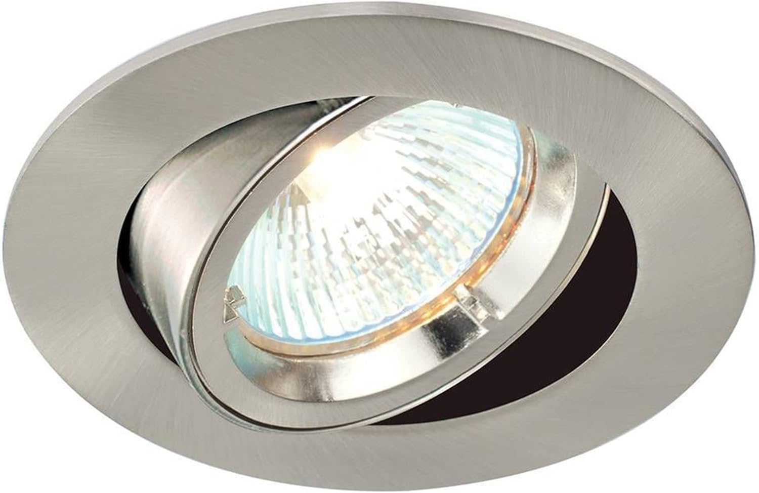 National Lighting Recessed Lighting - Living Room LED Spot Lights - IP20 Rated GU10 Fitting for Halogen 50W - Cast Aluminium Alloy, Adjustable Tilt Bedroom Ceiling Lights Downlight | Matt Black