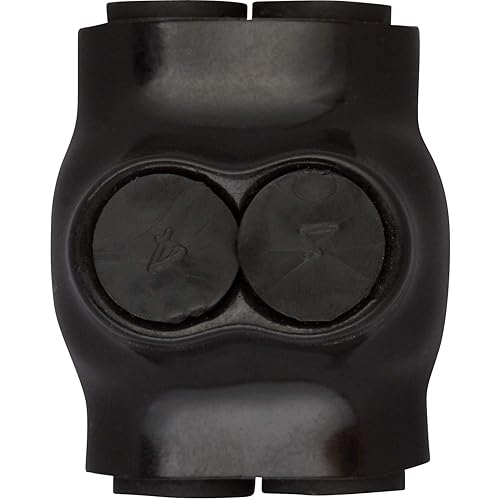 Miniatura 3 de Morris Productos 97117 Negro aislado 2 conductores empalme de doble entrada 2 tornillos 3/0-6 rango de cables, 1 paquete