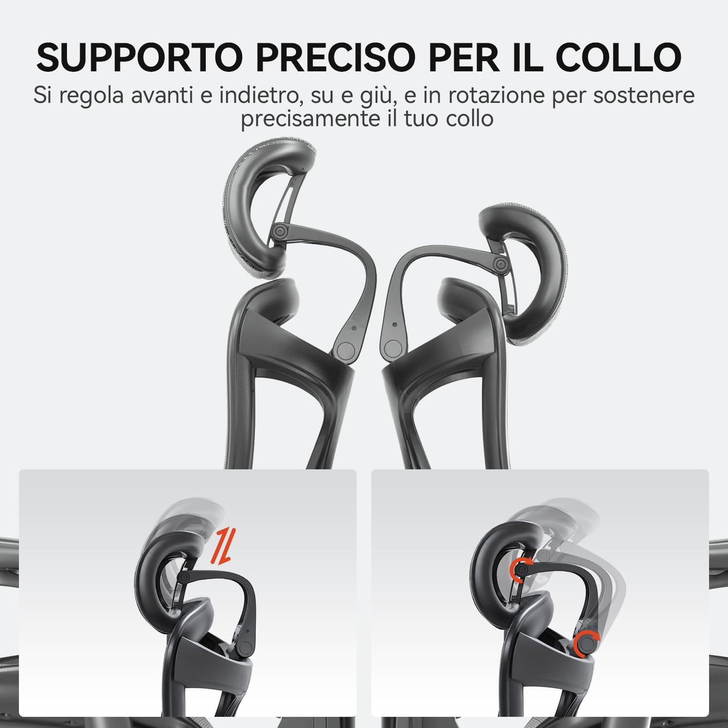 SIHOO Doro C300 Sedia Ufficio Ergonomica con Braccioli Ultra Morbidi in 3D, Supporto Lombare Dinamico per Sedia scrivania a Casa, Sedia da Scrivania con Schienale Regolabile (Nera)