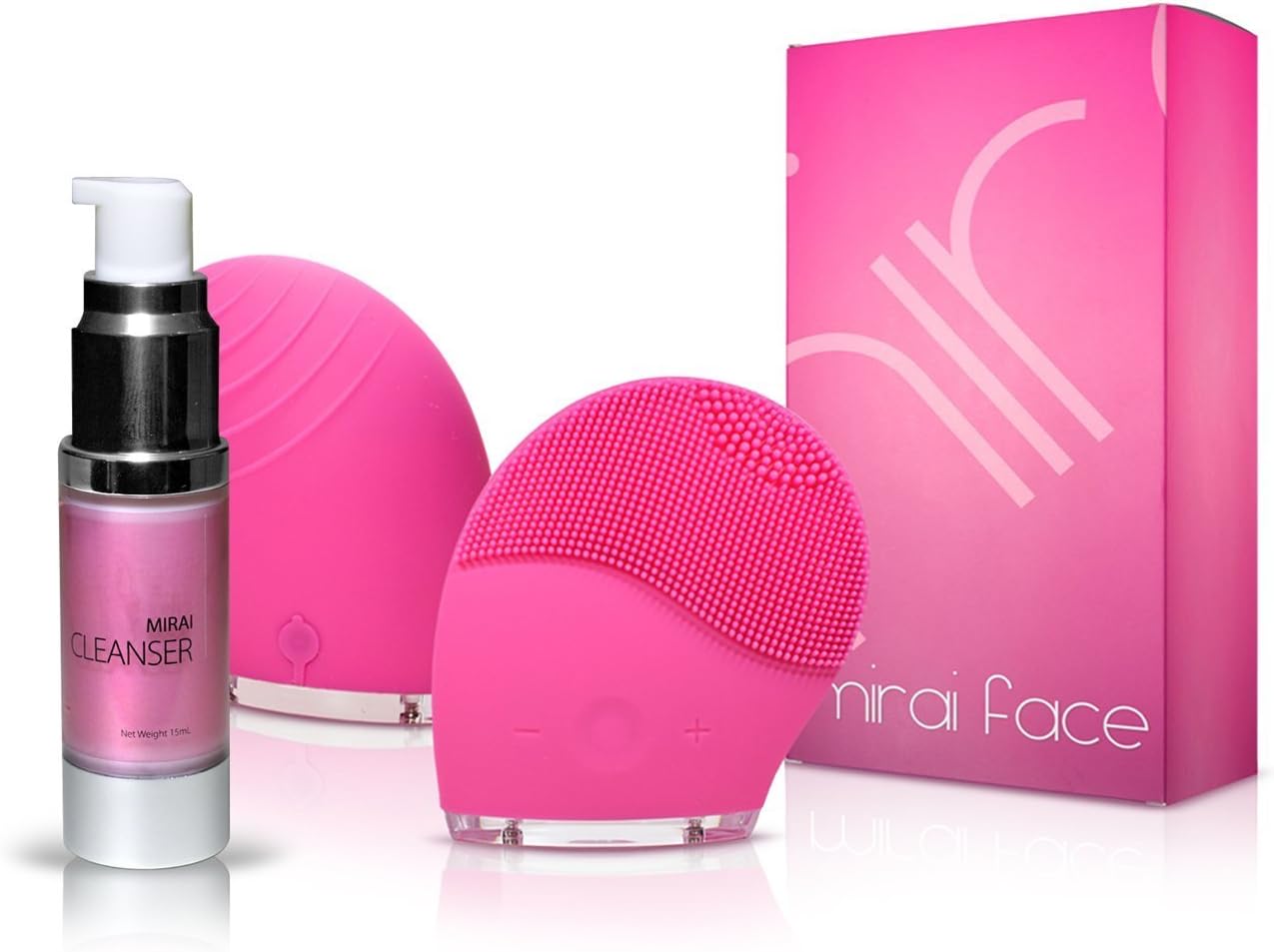 Mirai Anti-Aging Cleansing Cream+ Facial Cleansing Brush- Deluxe Anti-Aging Skin Care Kit Of Top Anti-Wrinkle Cleanser & Face Massager Exfoliating Brush- Perfectly Hydrated, Rejuvenated, Radiant Skin