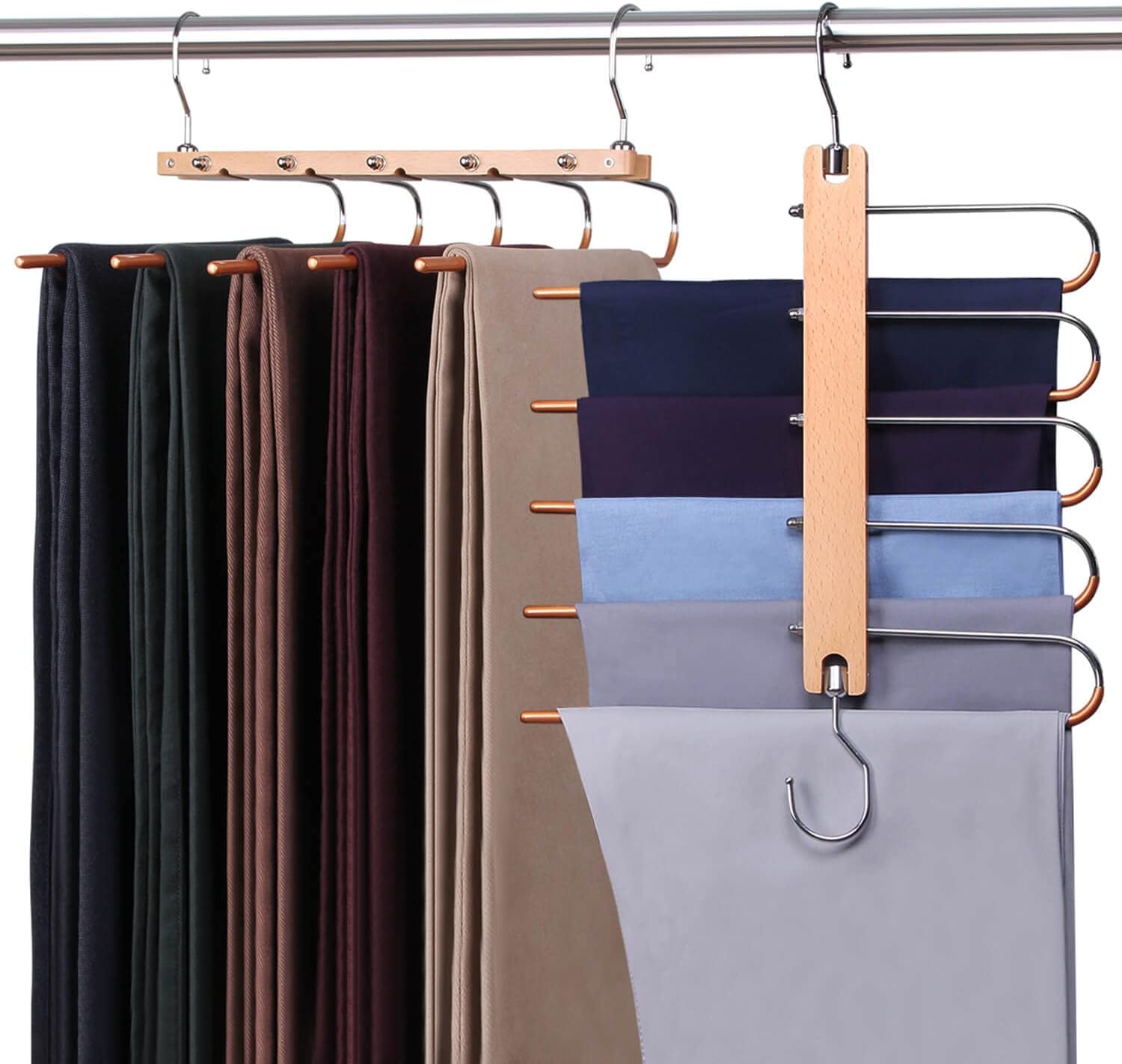 YUBOUR Pants Hangers Space SavingMagic Pant Hangers