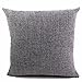KAMIXIN Housses de Coussin Décoration Coton Lin Taie d'oreiller pour Bureau Restaurant Sofa Chambre Salon Oreiller Case Coussin Housse avec la Fermeture Eclair Gris 65X65CM