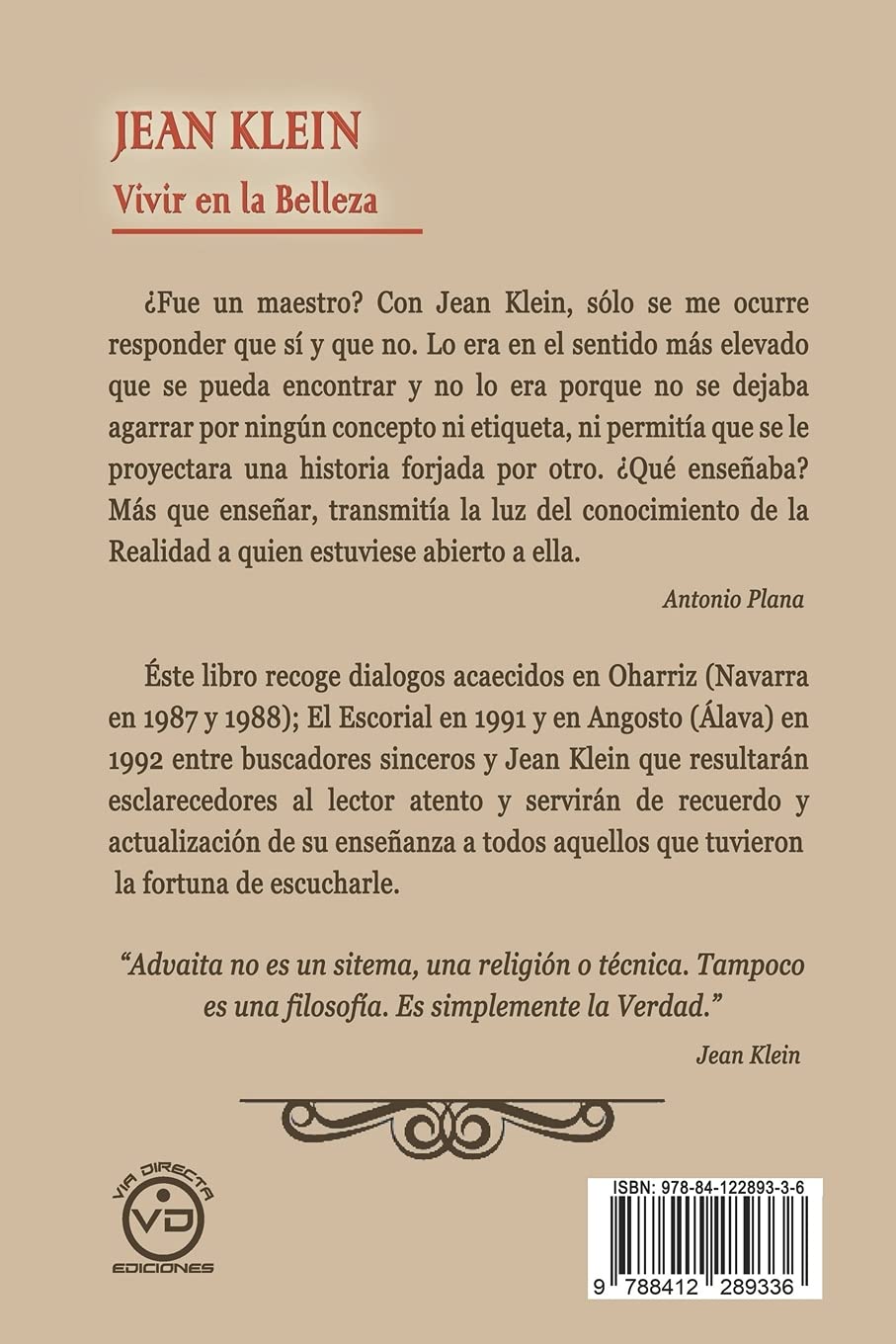 Vivir en la belleza: Dialogos inéditos sobre la no-dualidad (METAHISTORIA)
