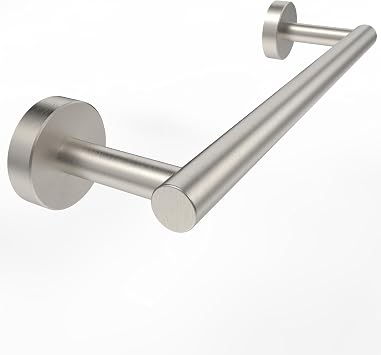 RARXTR 12 Inches Brushed Towel Bar for Bathroom Kitchen Hand Towel Holder Dish Cloths Hanger SUS304 Stainless Steel RUSTPROOF Wall Mount Brushed Grey 12-inch