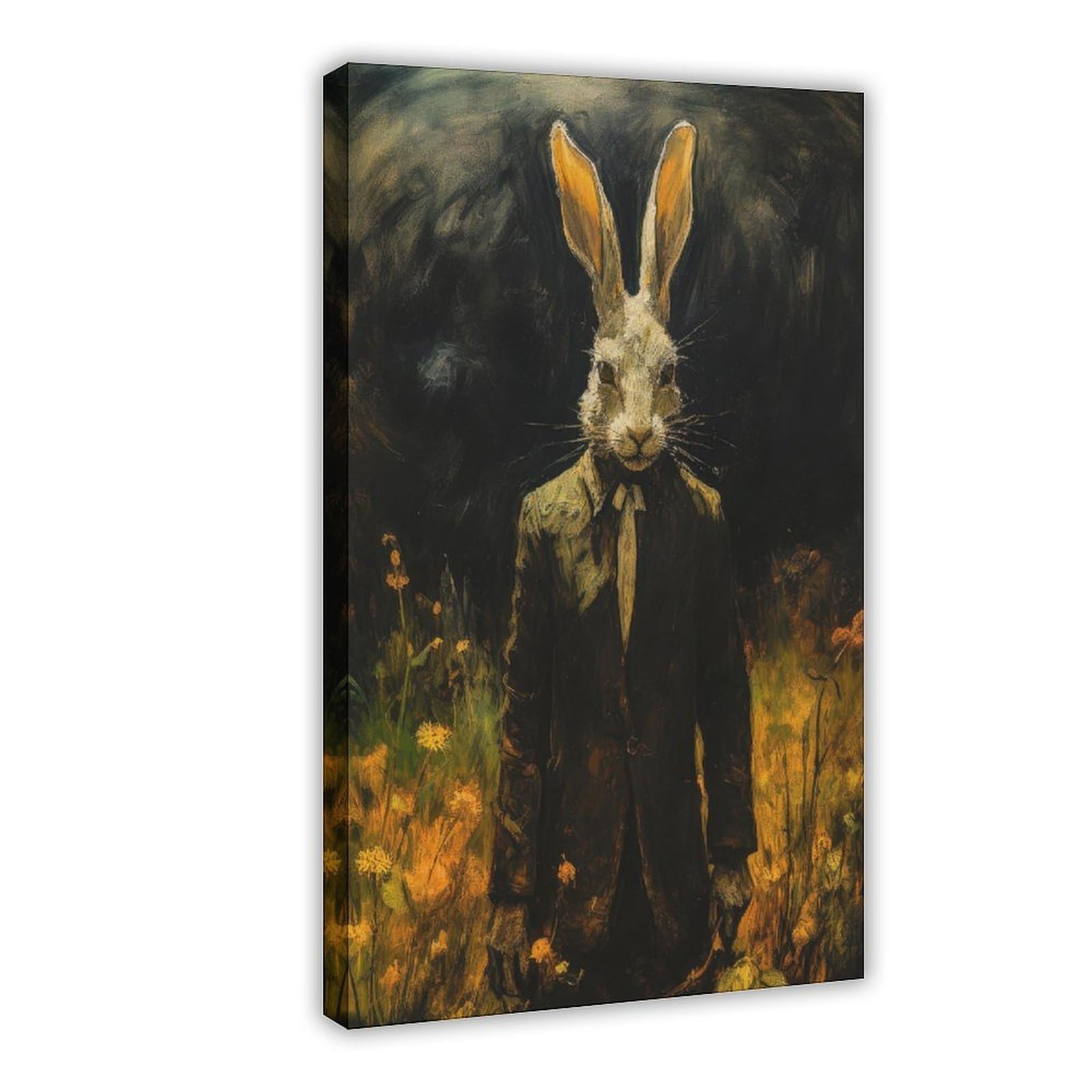 Bareronor Rabbit Victorian Canvas Poster Bedroom Decor Landscape Office Room Decor Gift 16" L X 24" W