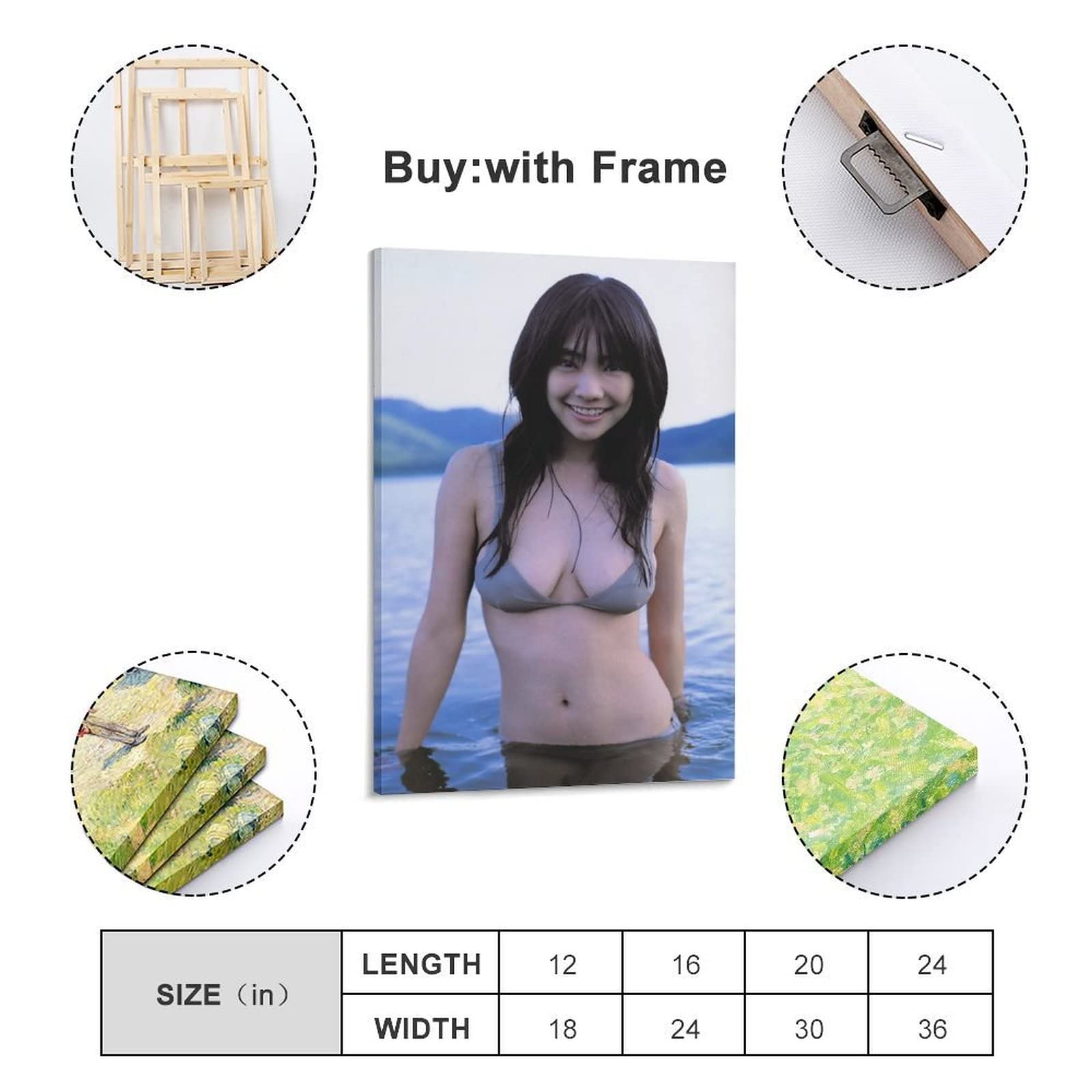 倉知玲鳳　キャンパスアート　水着 Amazon.co.jp: 倉科カナポスター水着セクシービキニアートパネル清純