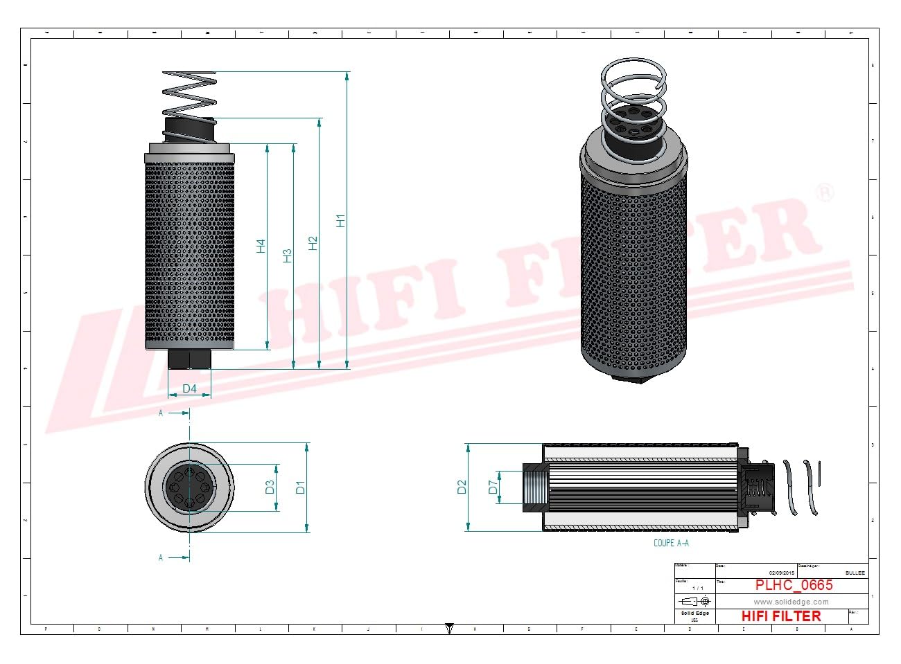 HIFI Filtro hidráulico SH 59102 compatible con HY 90765