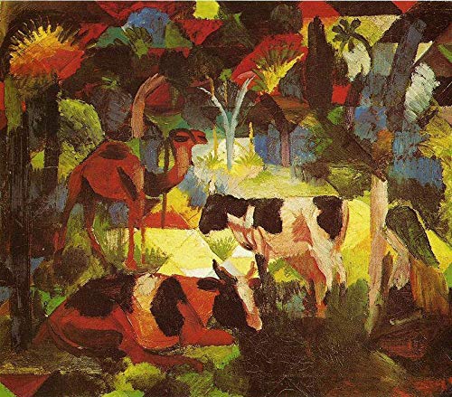 Peintures d'art faites à la main August Macke pour vibrer au rythme de la couleur